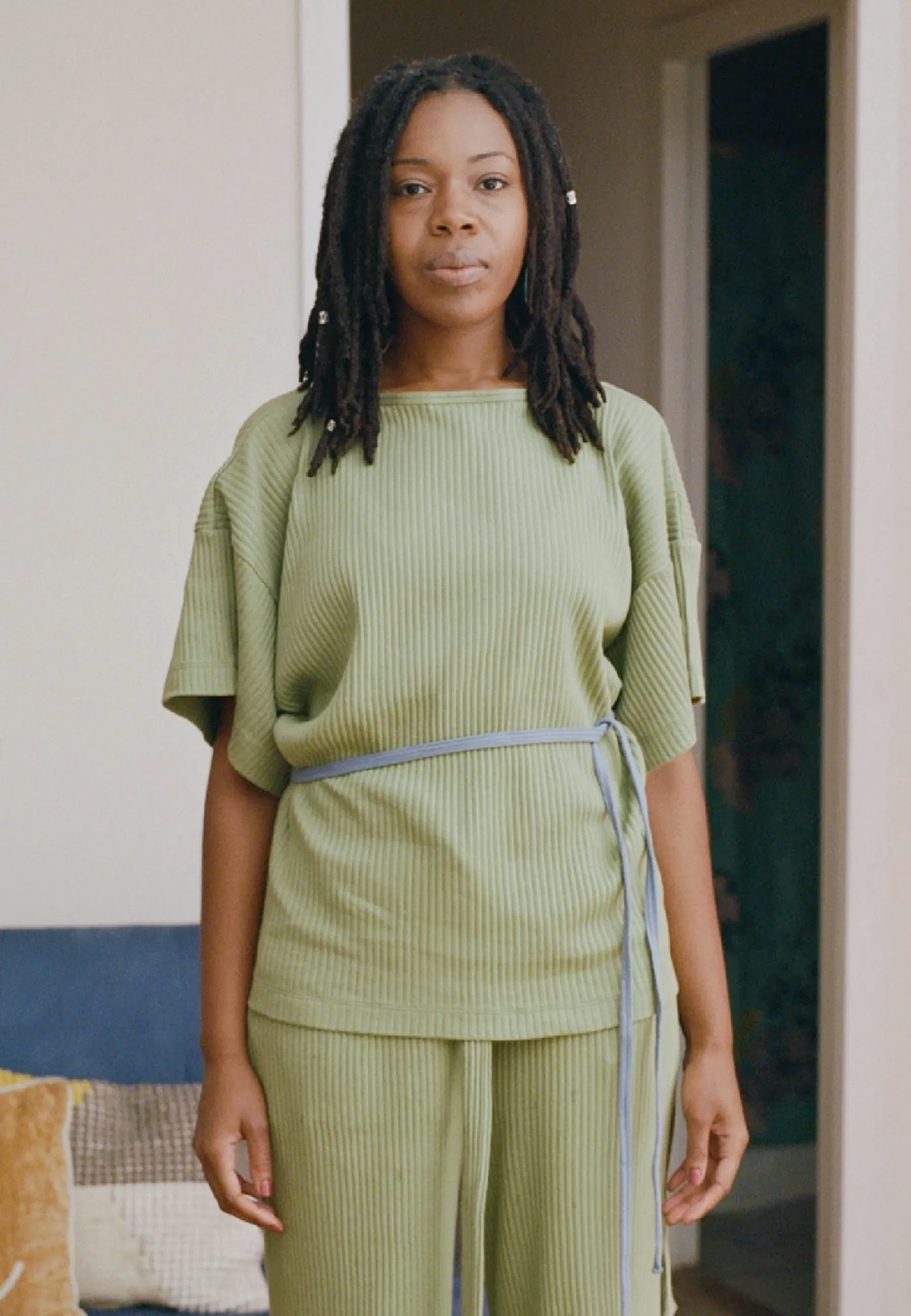 Clair Top - combo green/blue