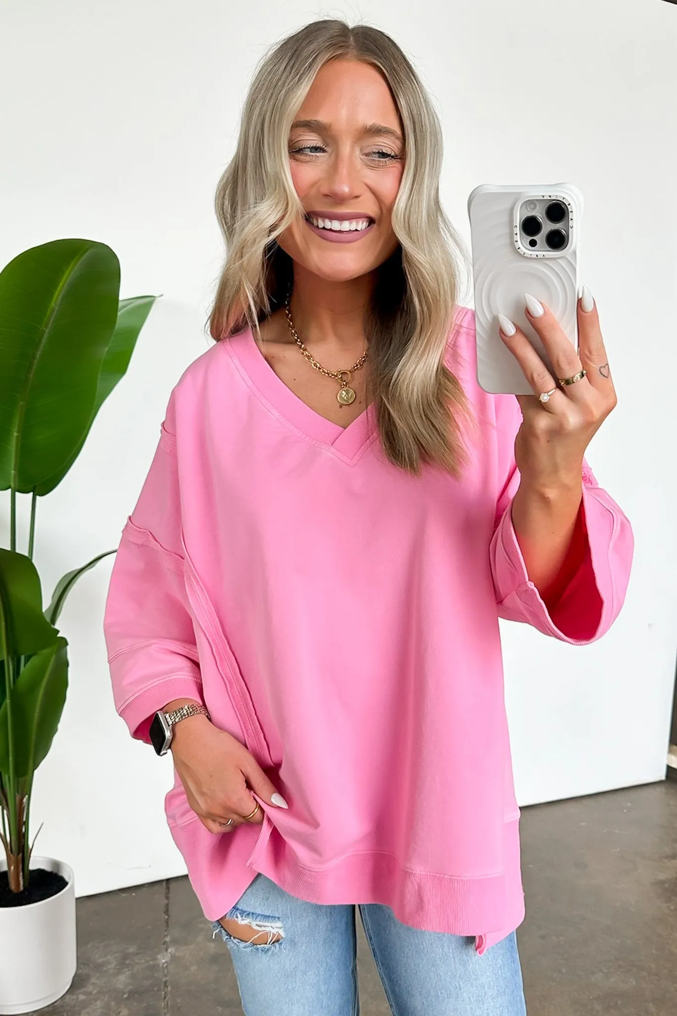 Cohen Relaxed Fit V-Neck Top - FINAL SALE