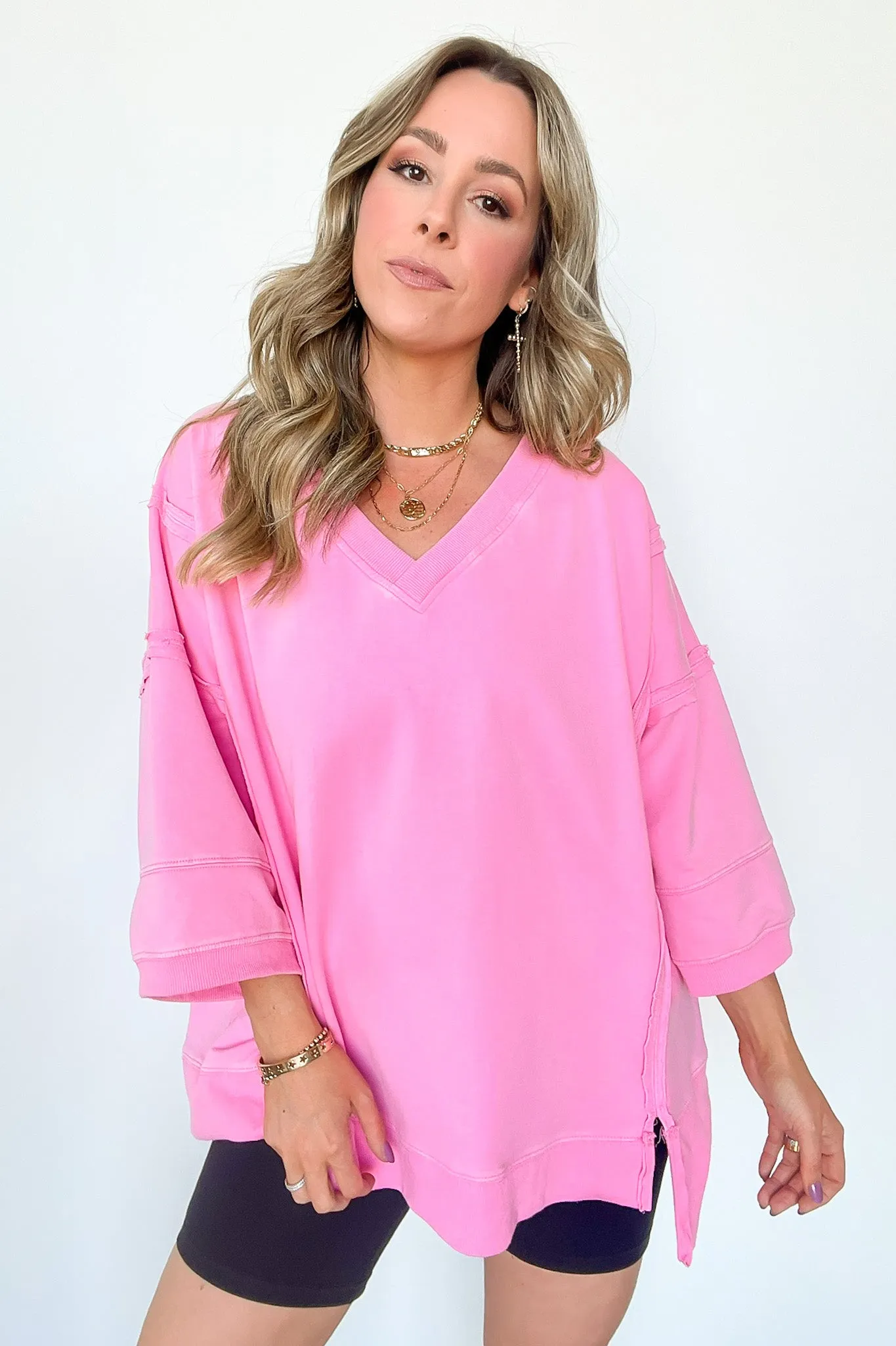 Cohen Relaxed Fit V-Neck Top - FINAL SALE