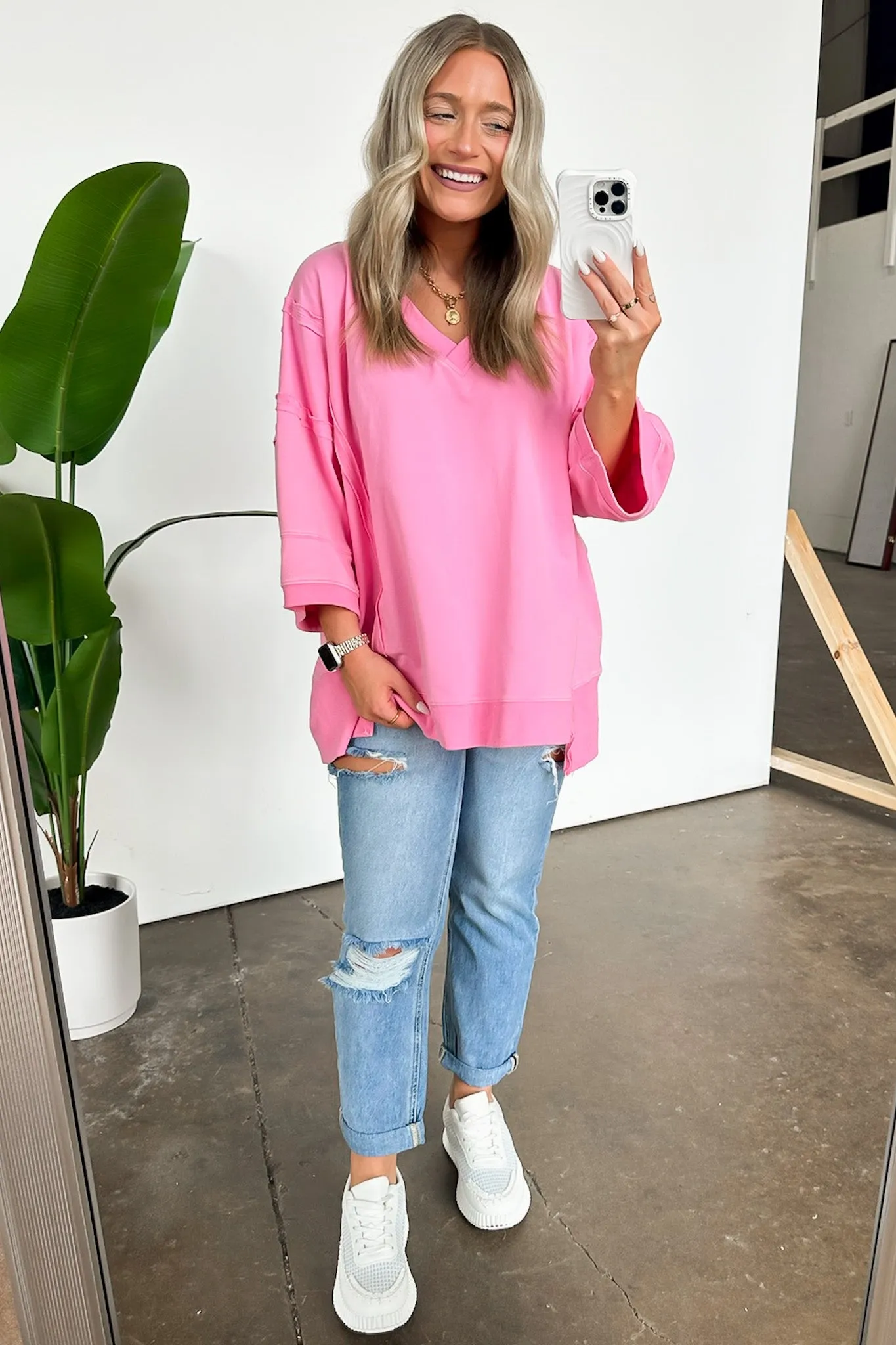 Cohen Relaxed Fit V-Neck Top - FINAL SALE