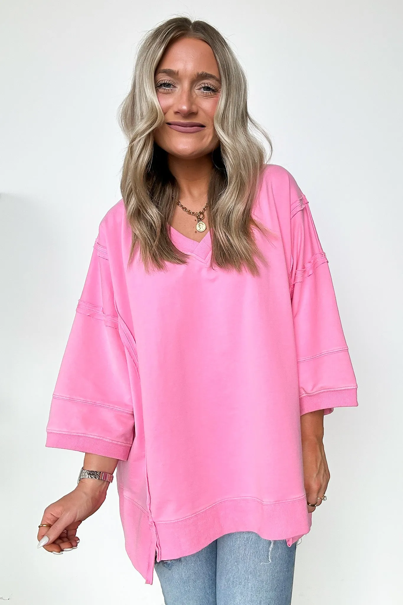 Cohen Relaxed Fit V-Neck Top - FINAL SALE
