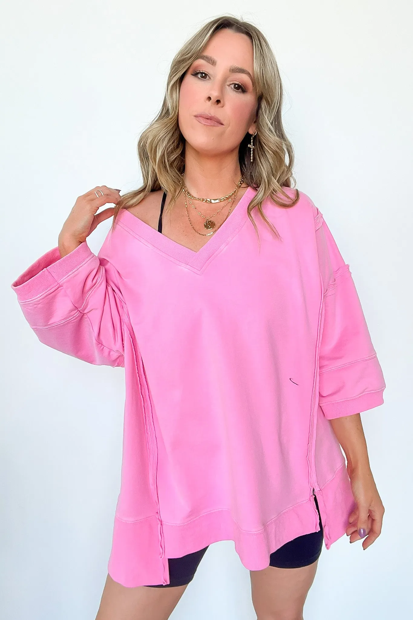 Cohen Relaxed Fit V-Neck Top - FINAL SALE