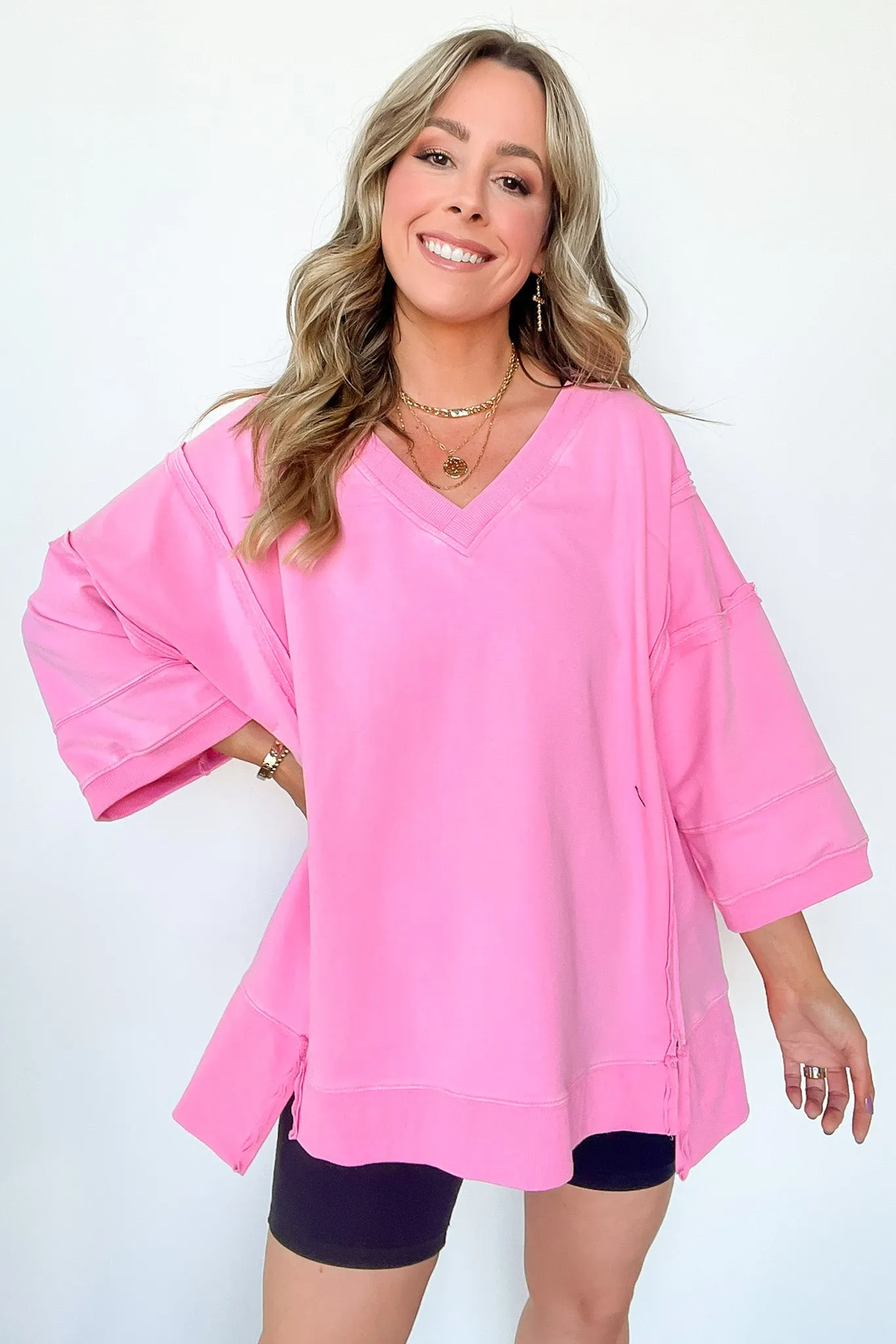 Cohen Relaxed Fit V-Neck Top - FINAL SALE