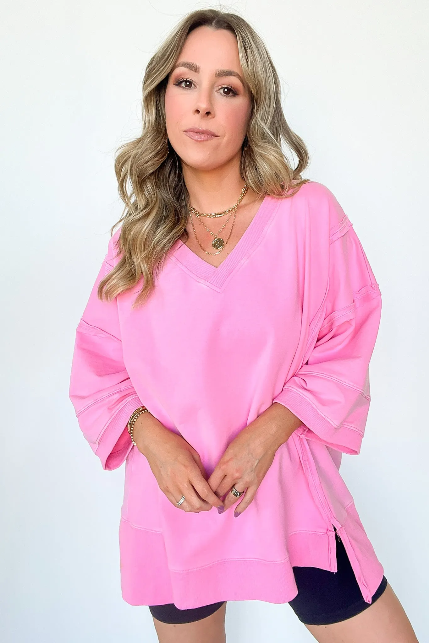 Cohen Relaxed Fit V-Neck Top - FINAL SALE