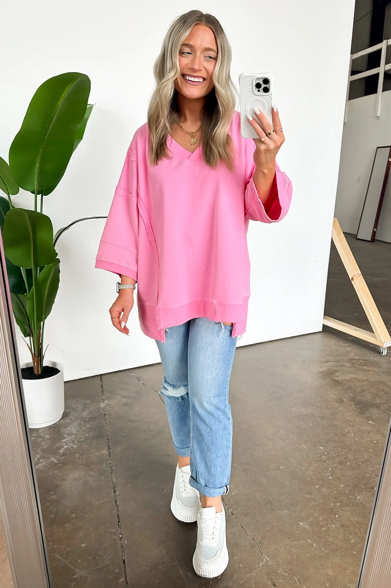 Cohen Relaxed Fit V-Neck Top - FINAL SALE