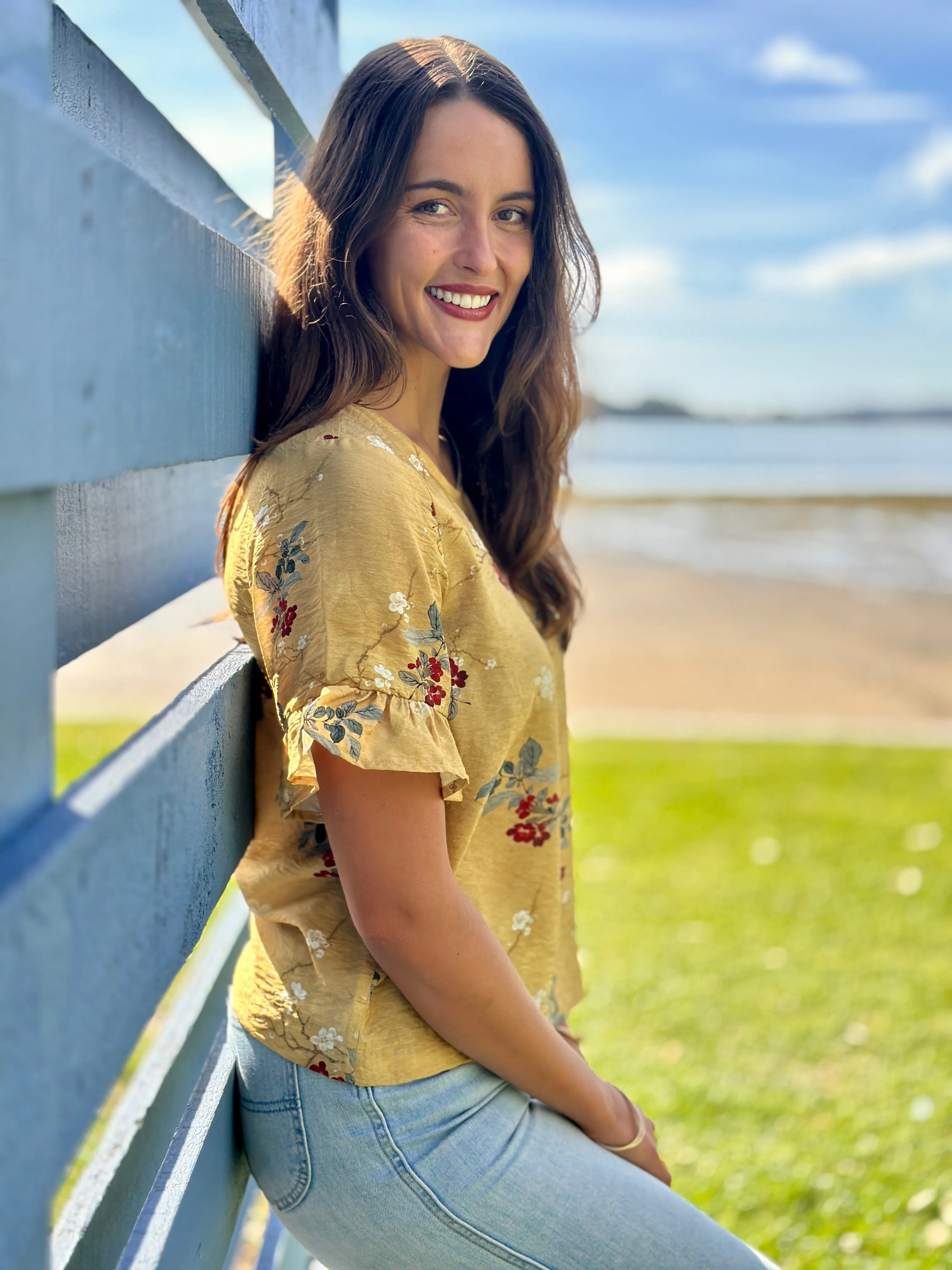 Cooper Top Gold Floral
