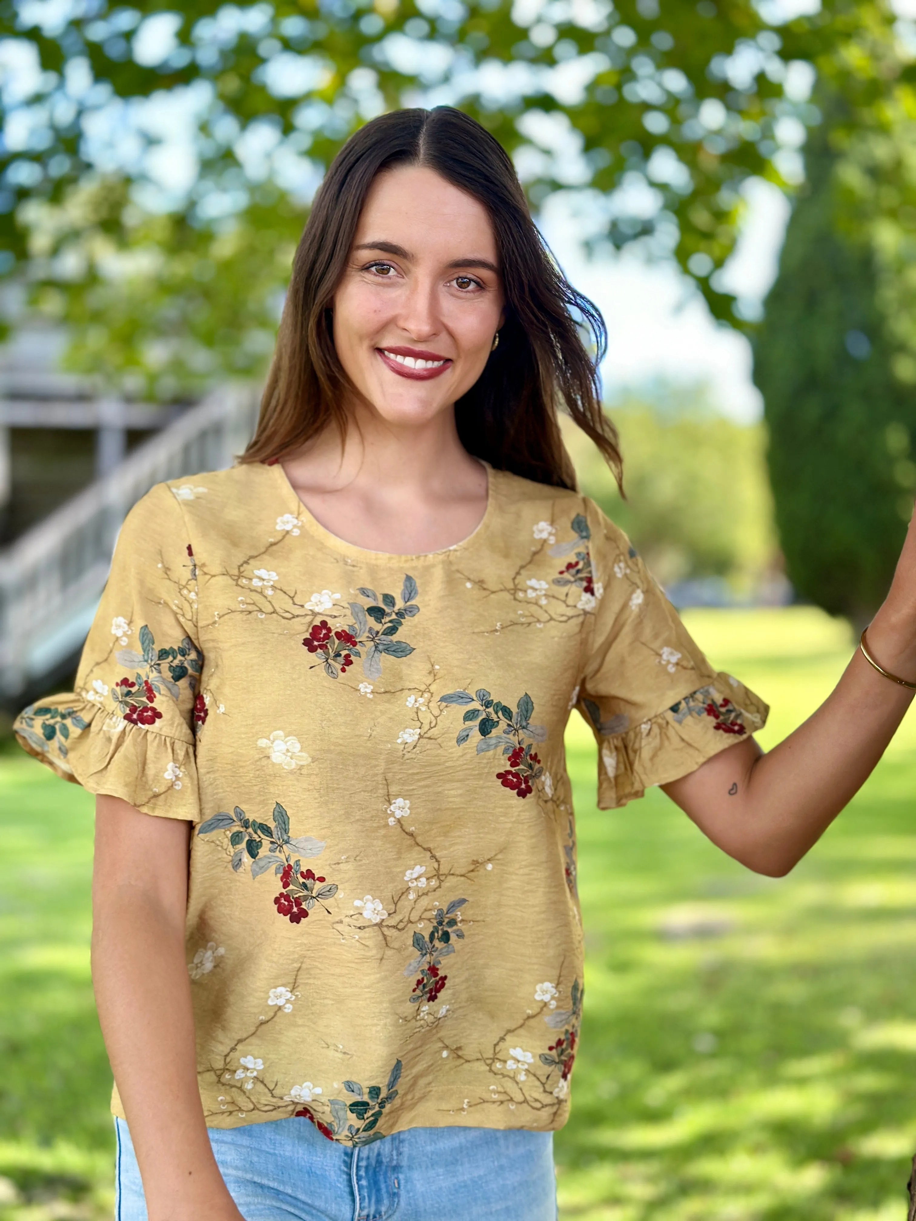 Cooper Top Gold Floral