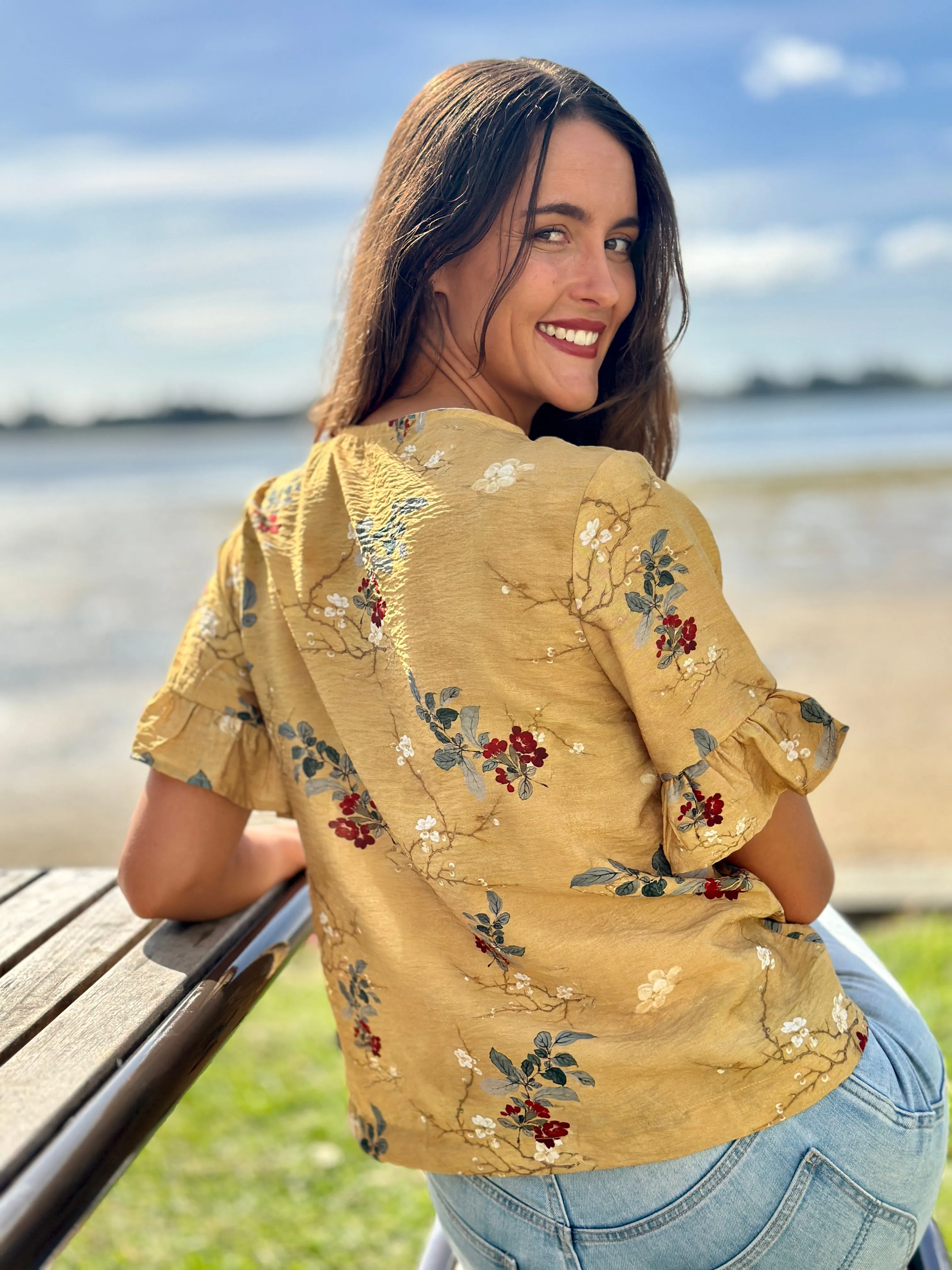 Cooper Top Gold Floral