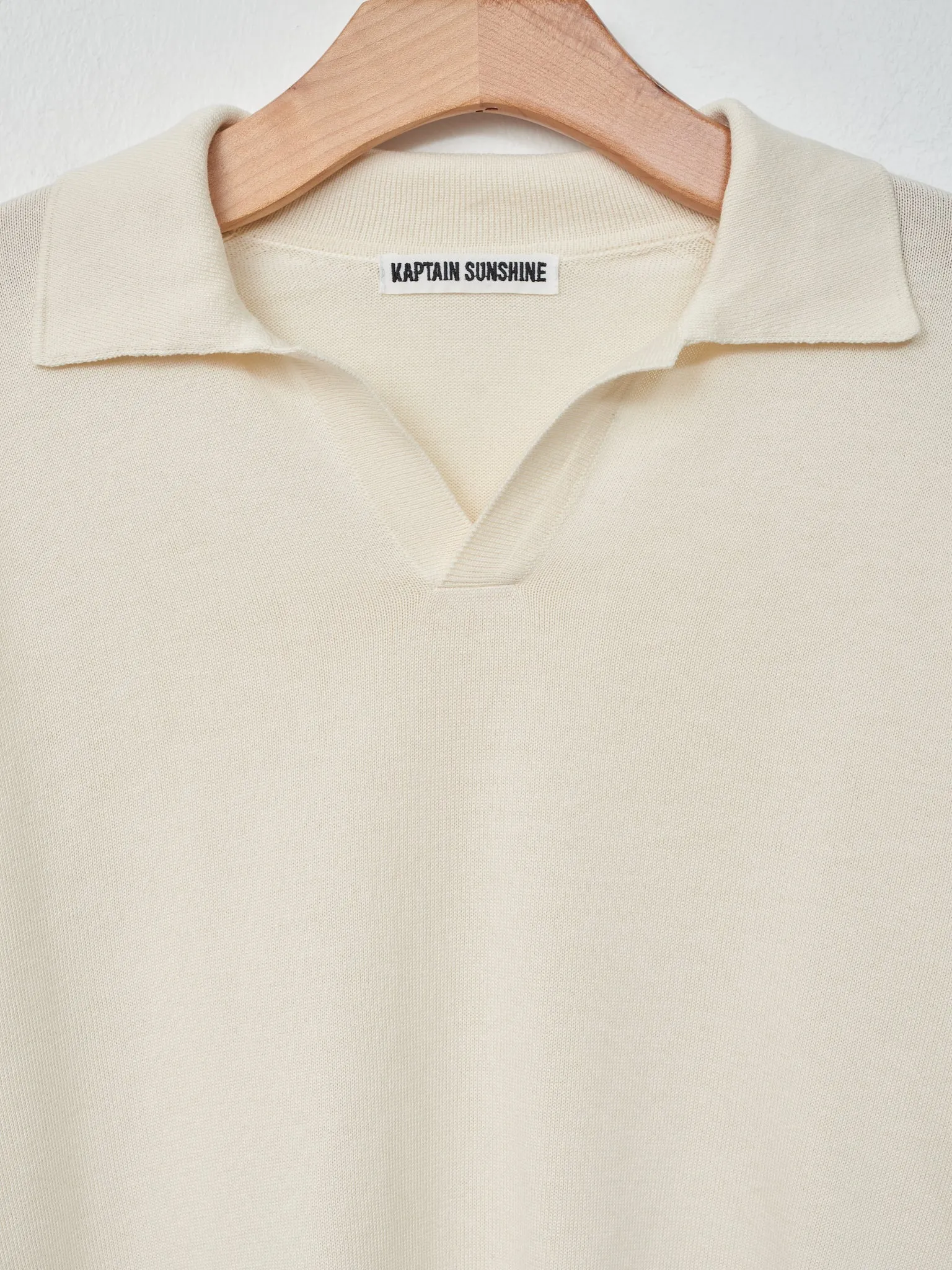 Cotton Knit Skipper Shirt - Ecru