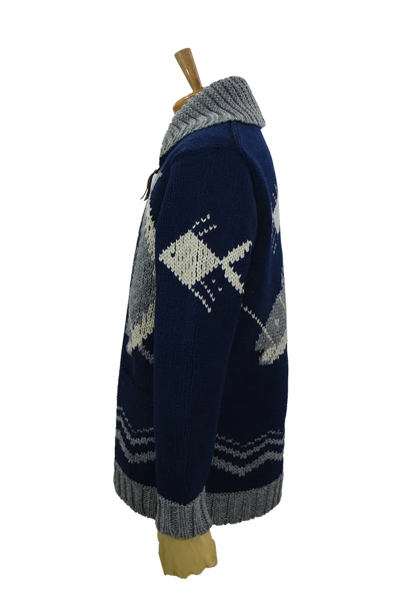 Cowichan Sweater “SEA BASS”