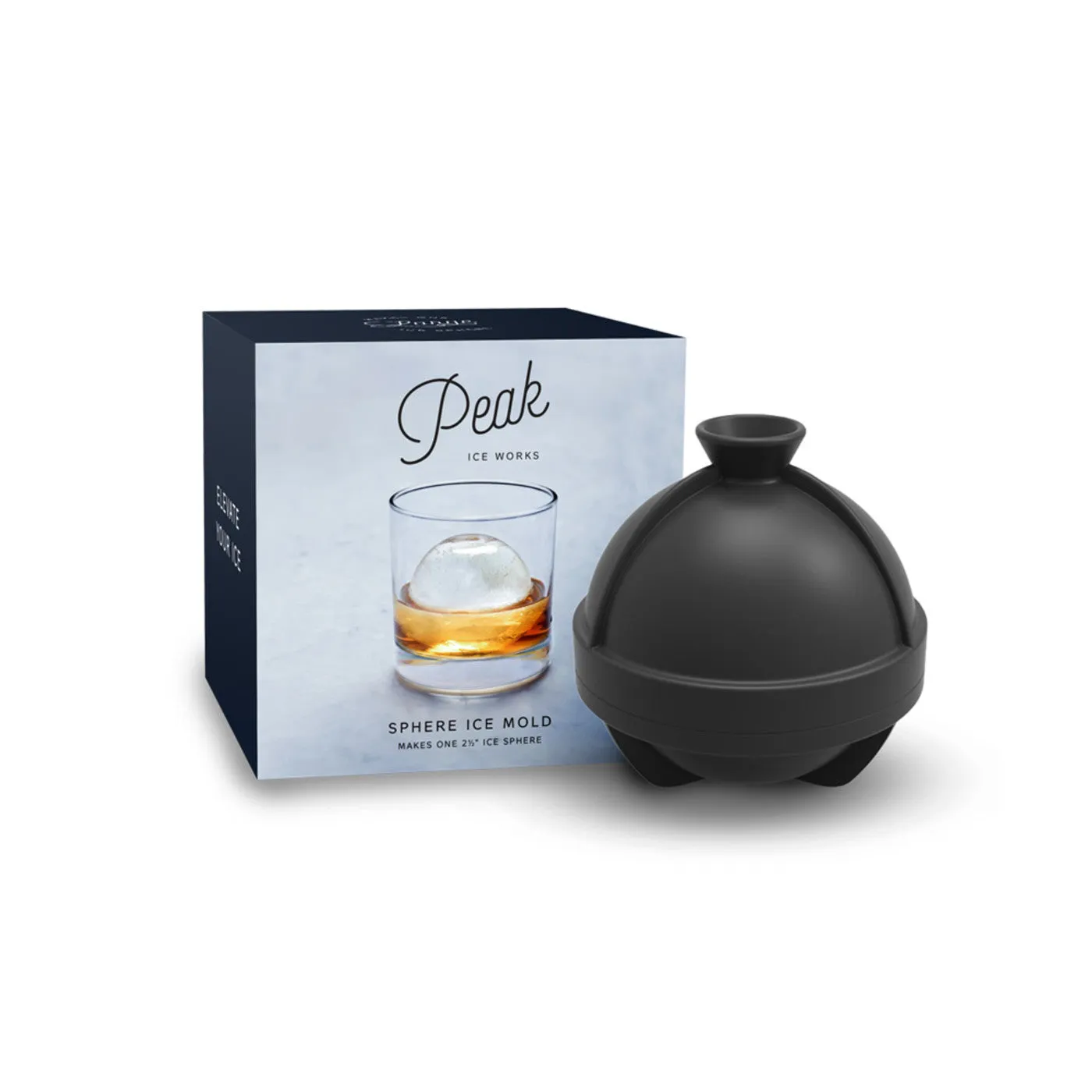 Custom W&P Peak Single Sphere Ice Mold, Charcoal