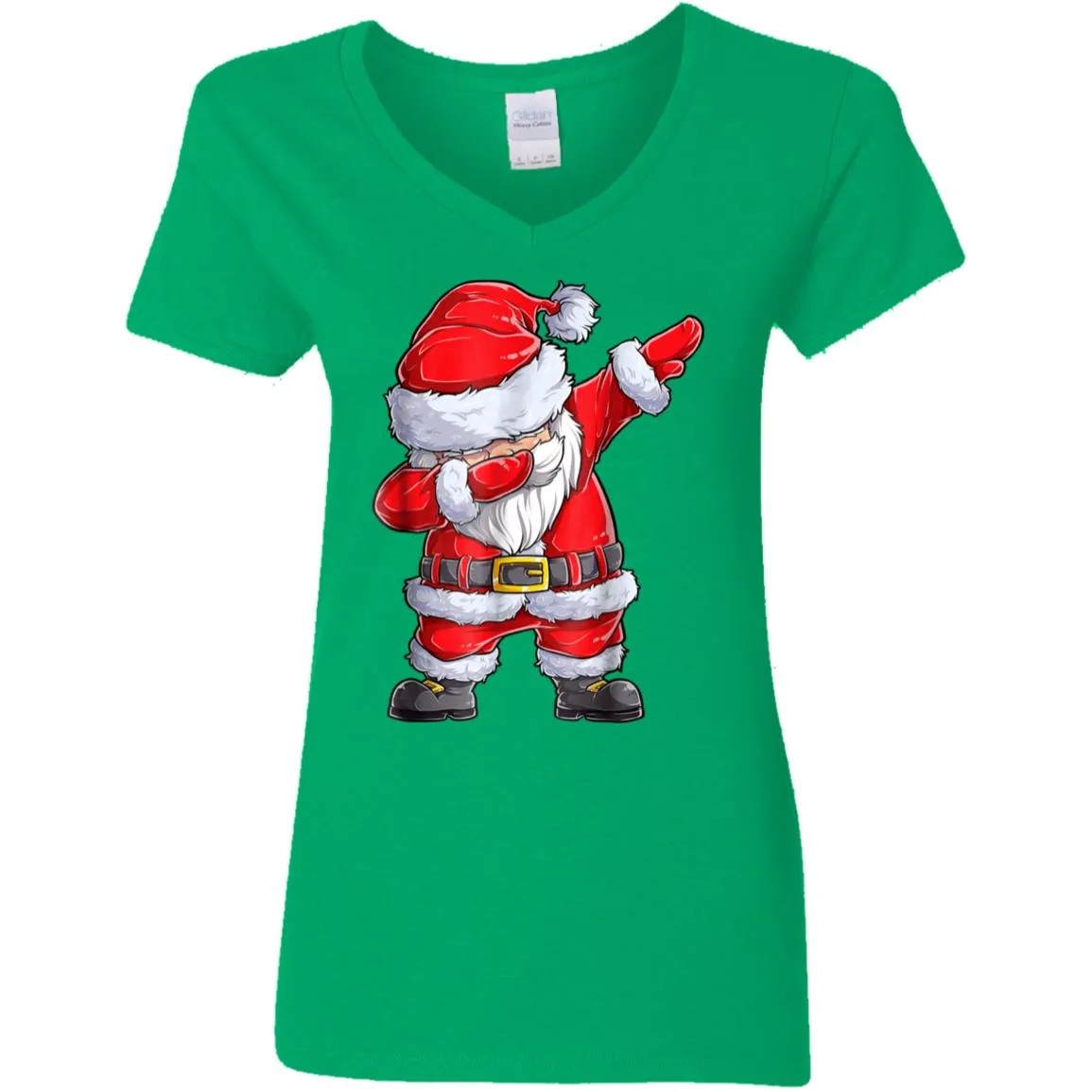 Dabbing Santa Shirt Christmas Boys Kids Men Xmas Gifts Tees Women V-Neck T-Shirt