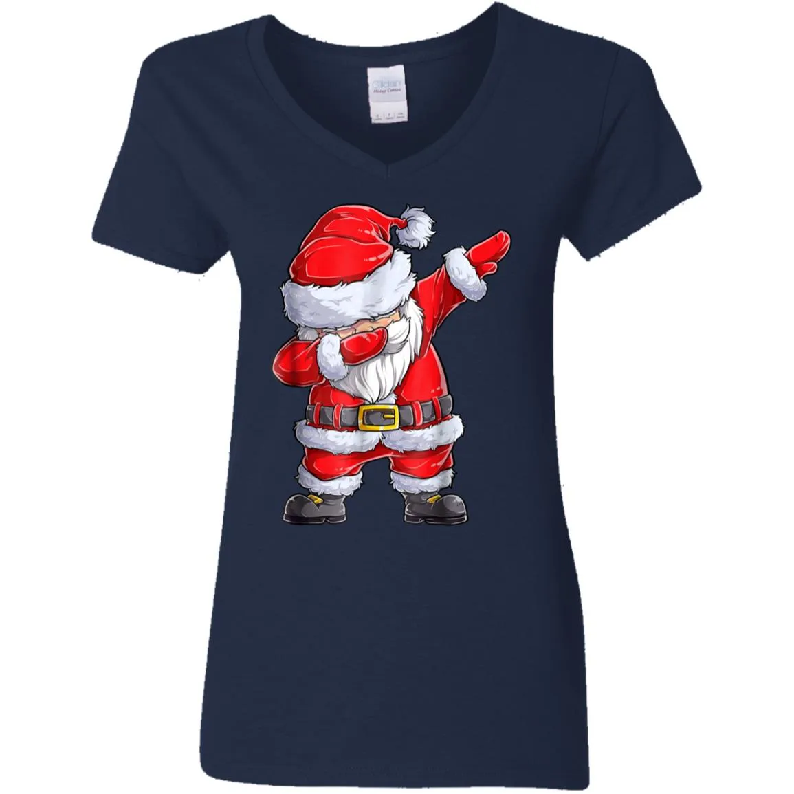 Dabbing Santa Shirt Christmas Boys Kids Men Xmas Gifts Tees Women V-Neck T-Shirt