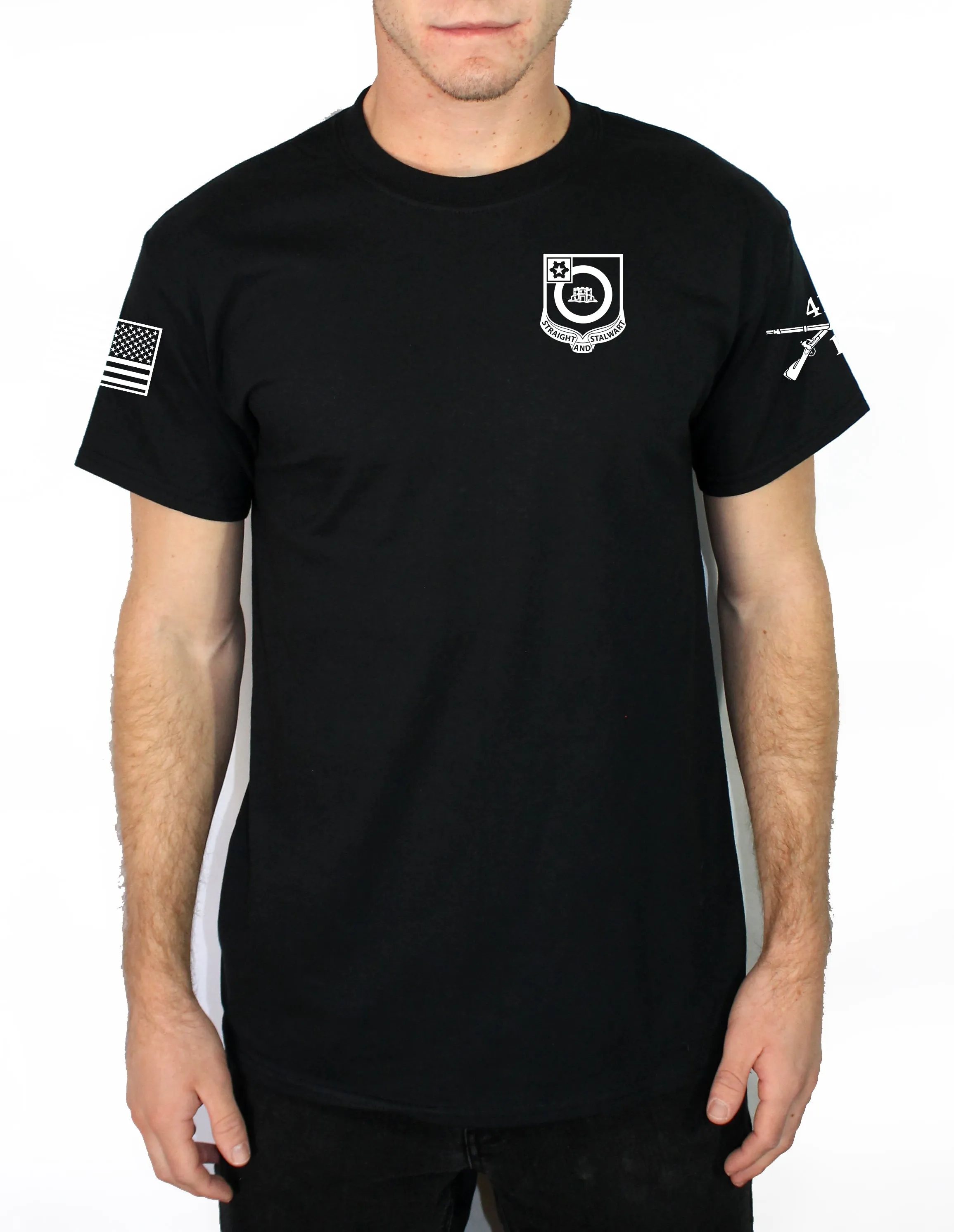 Demon 50-50 Blend Black Unisex PT Short Sleeve Shirt. Approved for PT