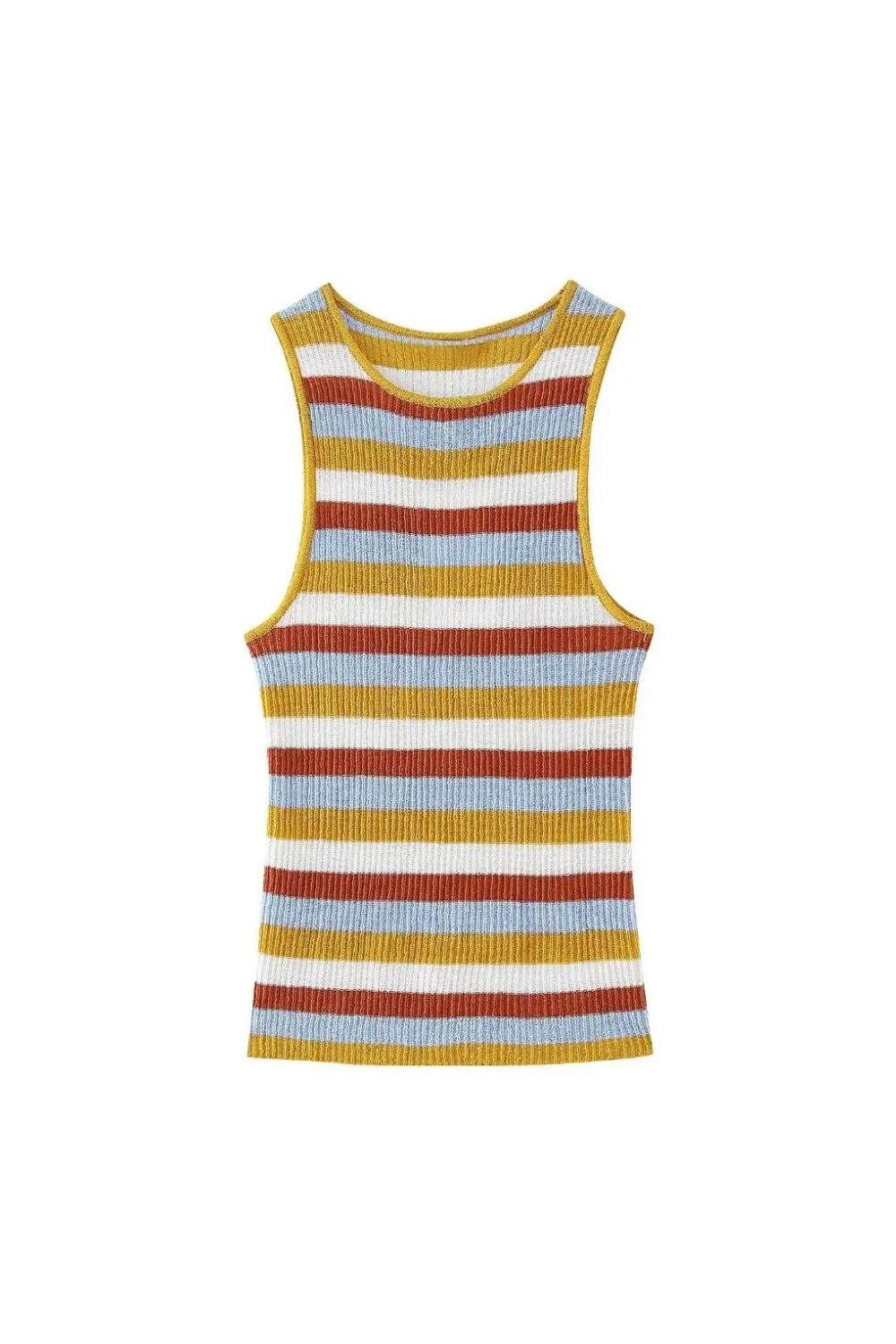 ‘Diana’  Stripe-Knit Vest Top & Skirt Set  (Sold Separately)