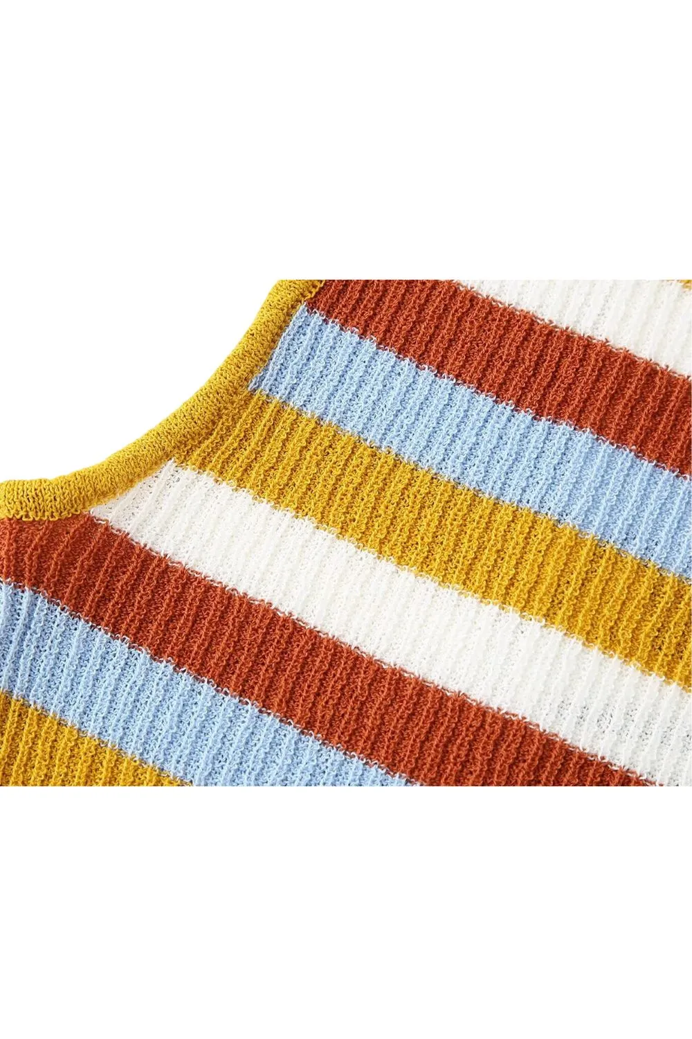 ‘Diana’  Stripe-Knit Vest Top & Skirt Set  (Sold Separately)