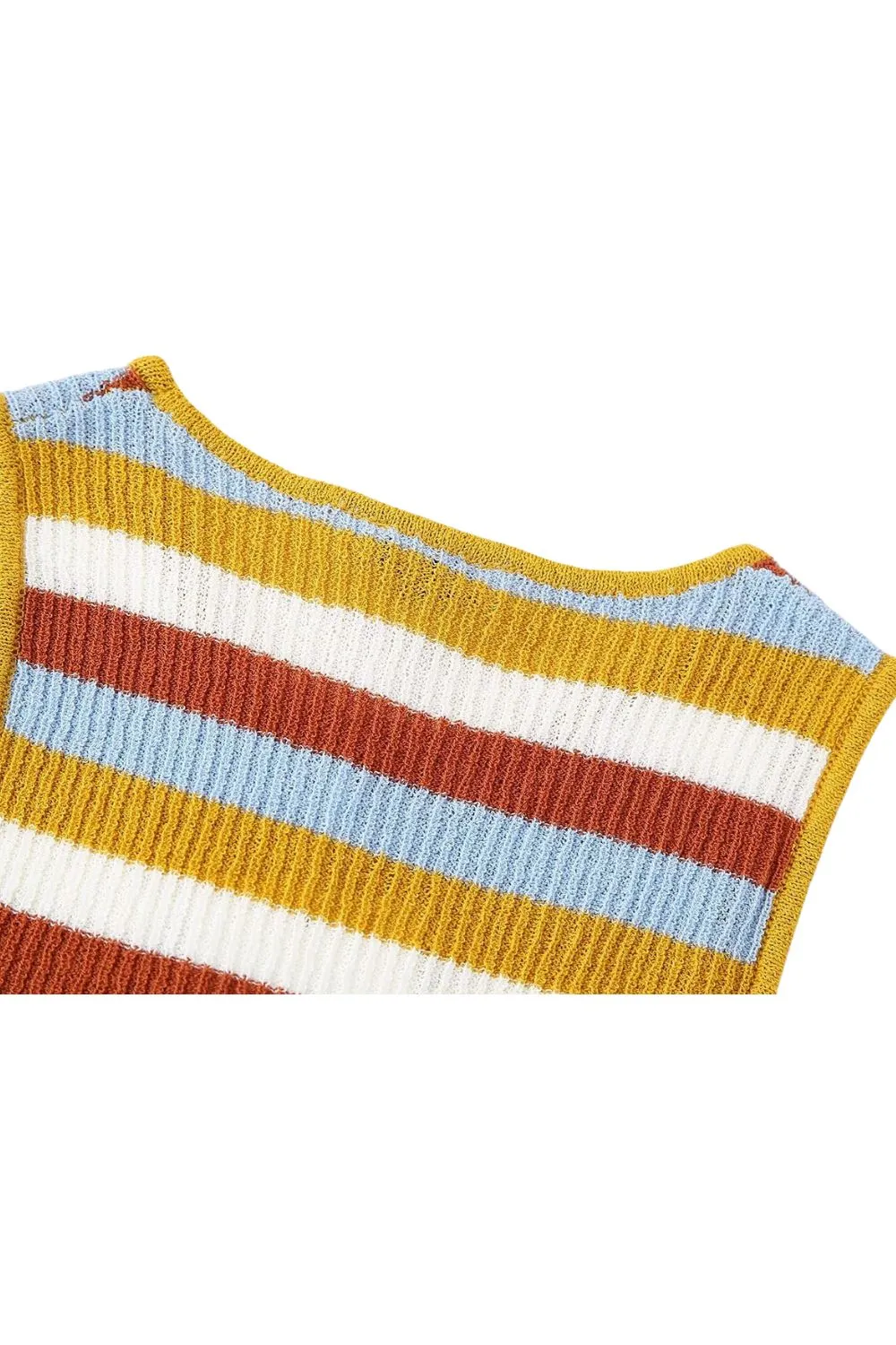 ‘Diana’  Stripe-Knit Vest Top & Skirt Set  (Sold Separately)