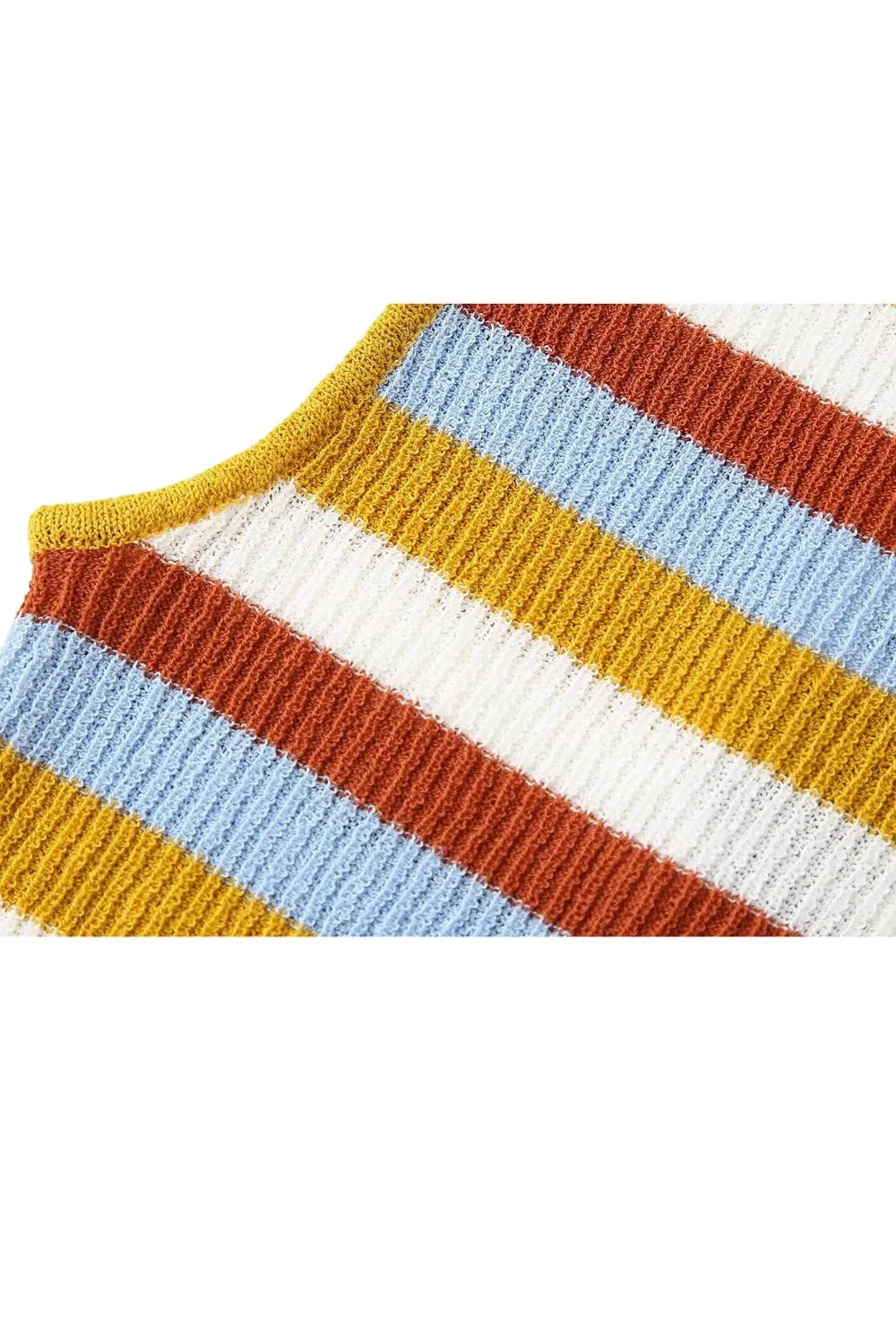 ‘Diana’  Stripe-Knit Vest Top & Skirt Set  (Sold Separately)