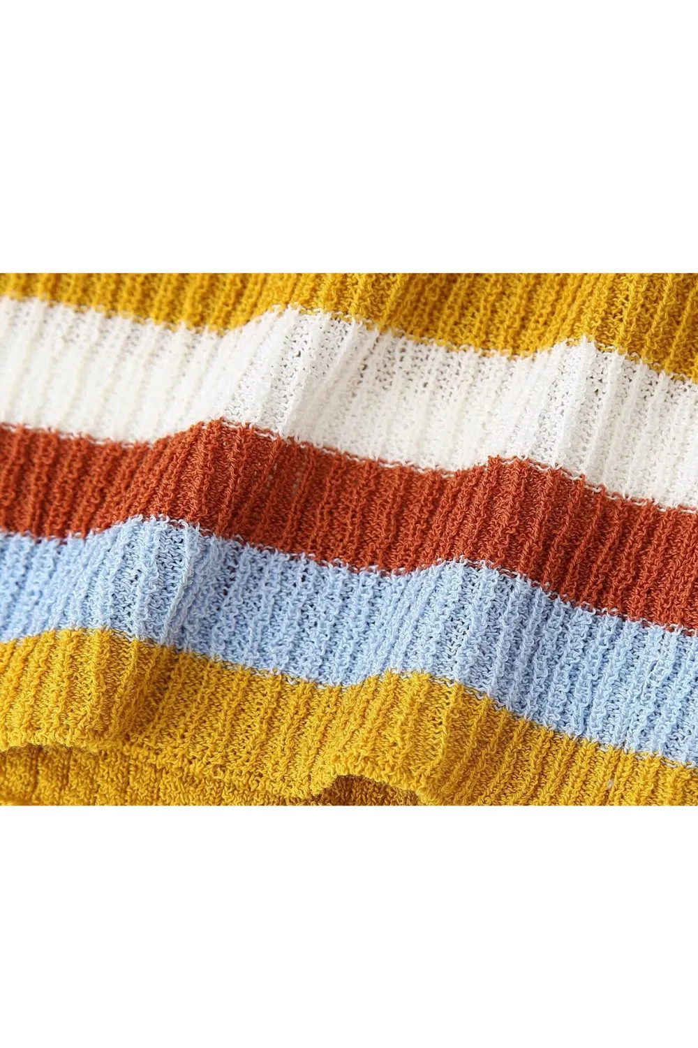 ‘Diana’  Stripe-Knit Vest Top & Skirt Set  (Sold Separately)