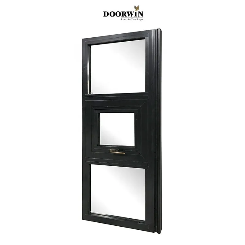 Doorwin 2021Hot Sale High Performance Thermal Break Aluminum Profile Top Fixed Windows Bottom Awning Hung Window