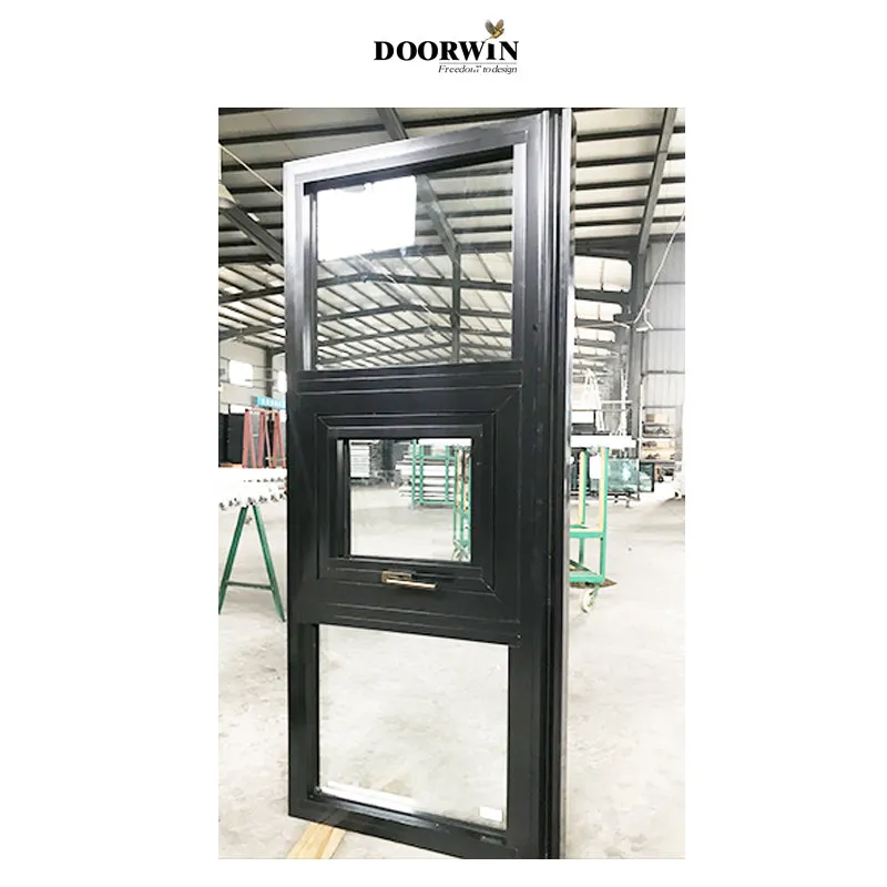 Doorwin 2021Hot Sale High Performance Thermal Break Aluminum Profile Top Fixed Windows Bottom Awning Hung Window