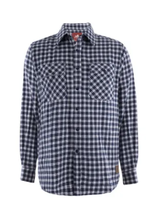 Dux-Bak by Thomas Cook Men's Campbell Flanelette L/S Shirt - Navy/White
