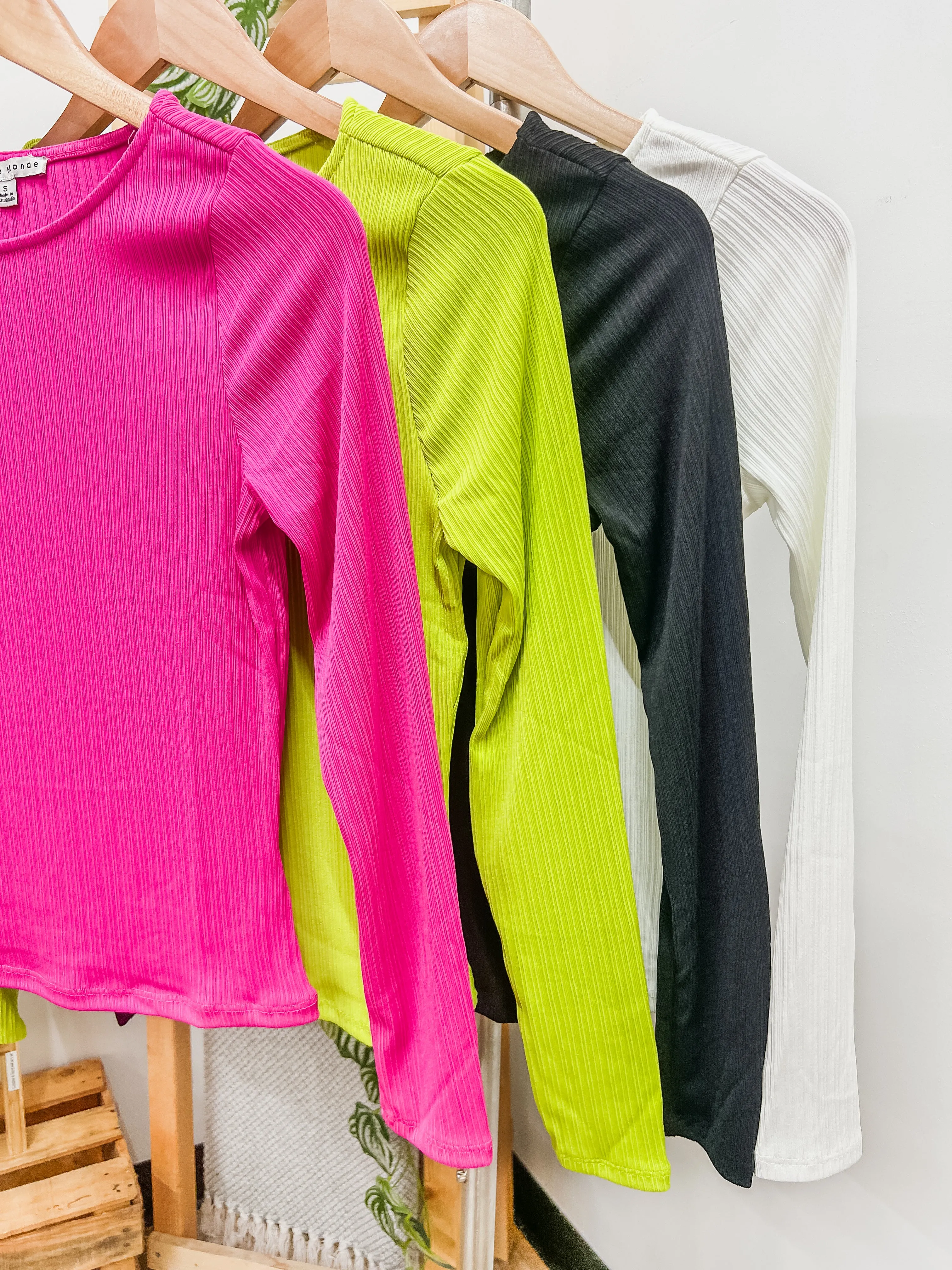 Ella Ribbed Long Sleeve Top