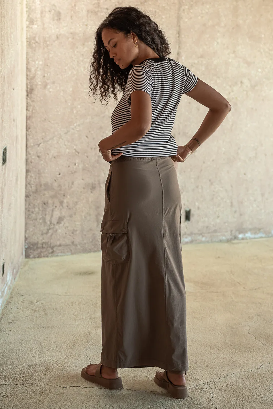 Ellie Cargo Skirt in Olive - FINAL SALE