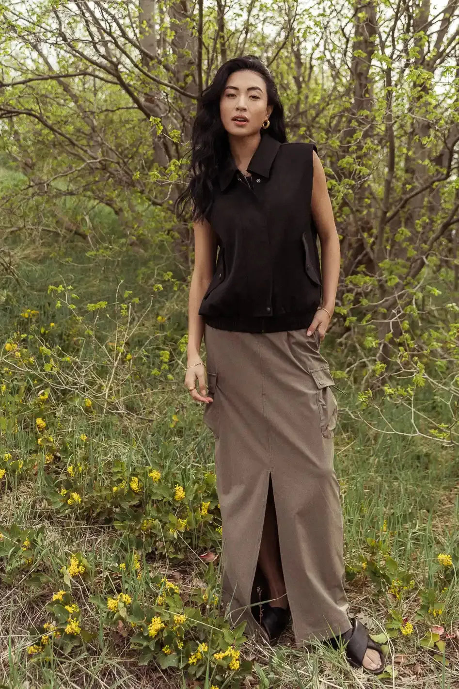 Ellie Cargo Skirt in Olive - FINAL SALE