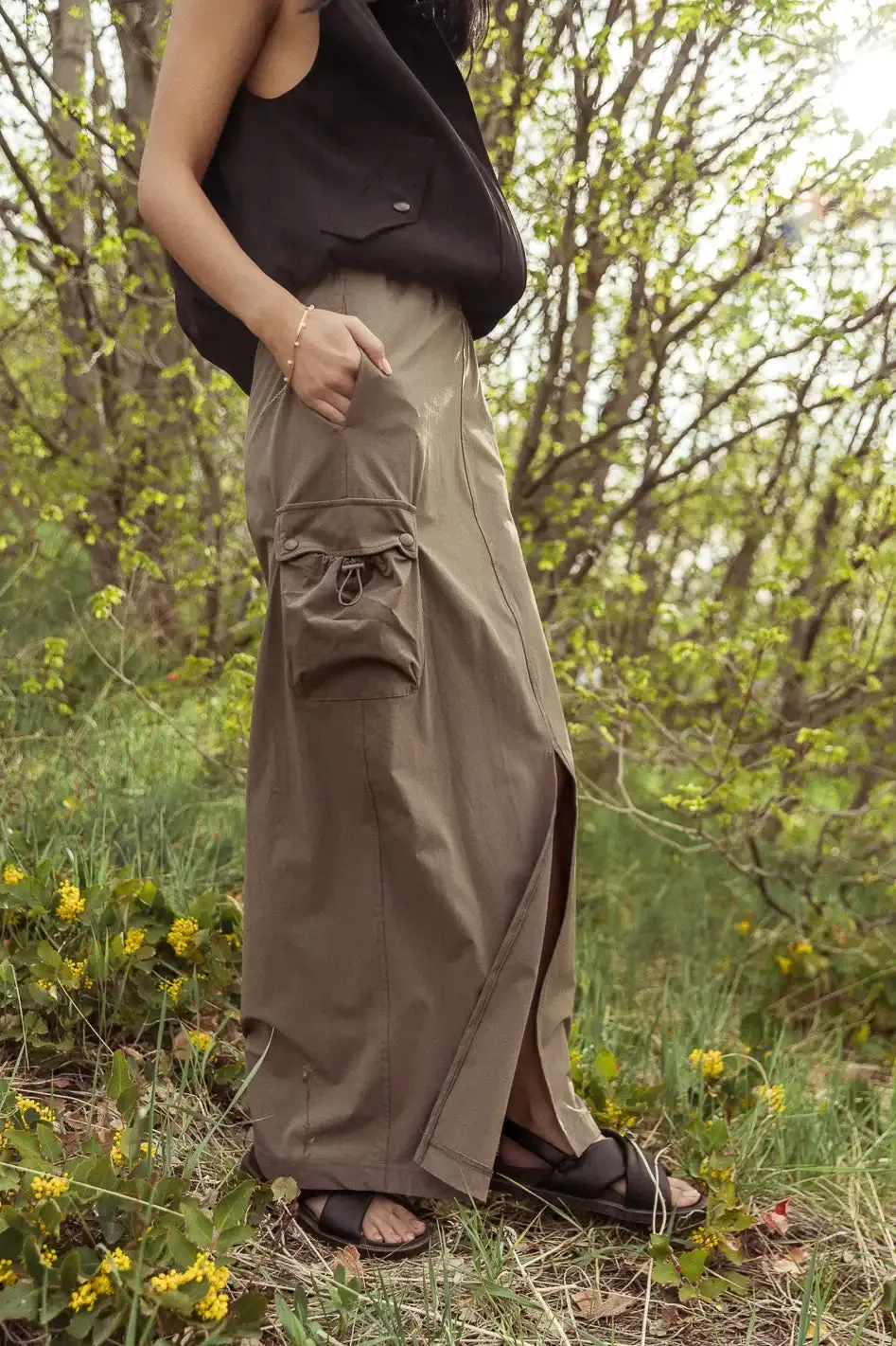 Ellie Cargo Skirt in Olive - FINAL SALE