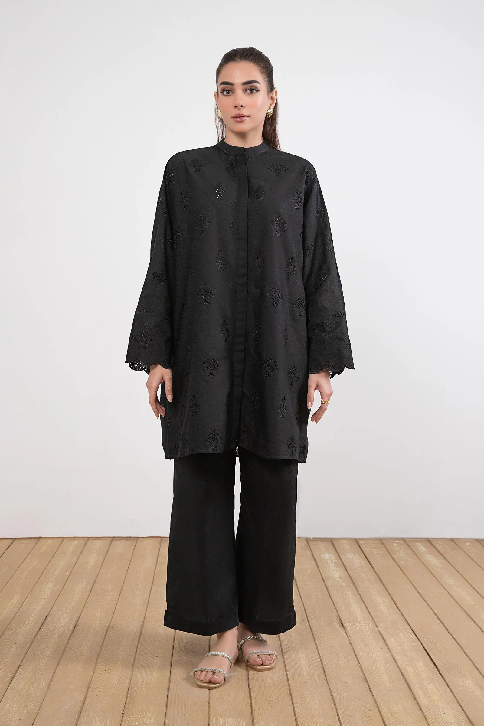Embroidered Cambric Co-Ord Set | MB-EF24-160