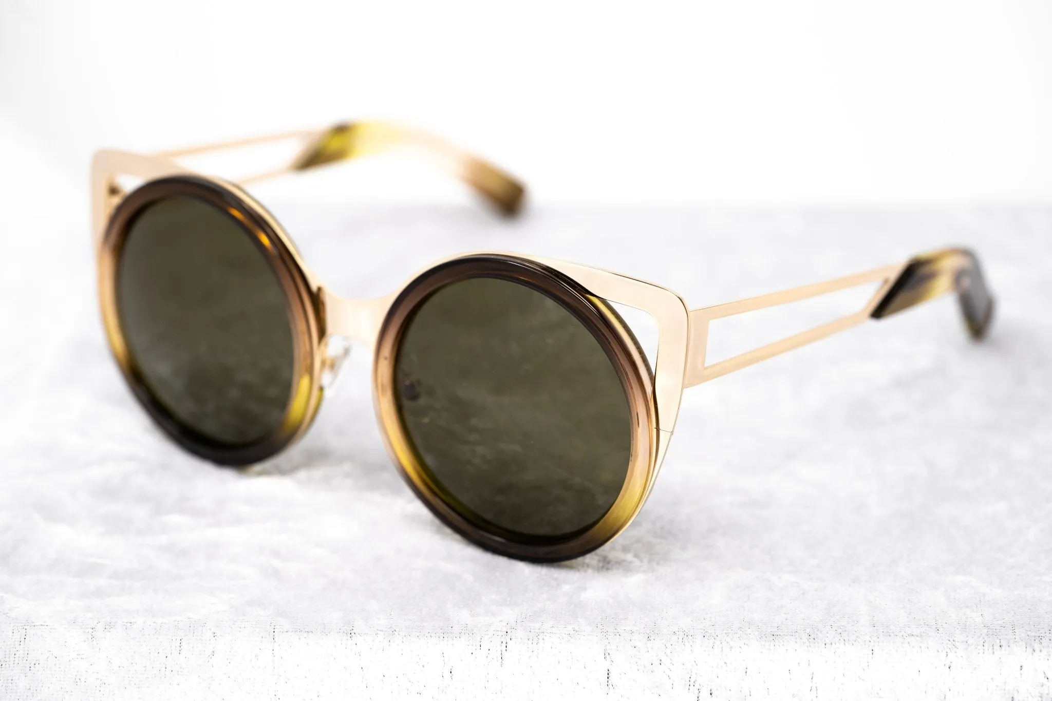 Erdem Ladies Sunglasses Cat Eye Light Gold and Brown EDM4C11SUN