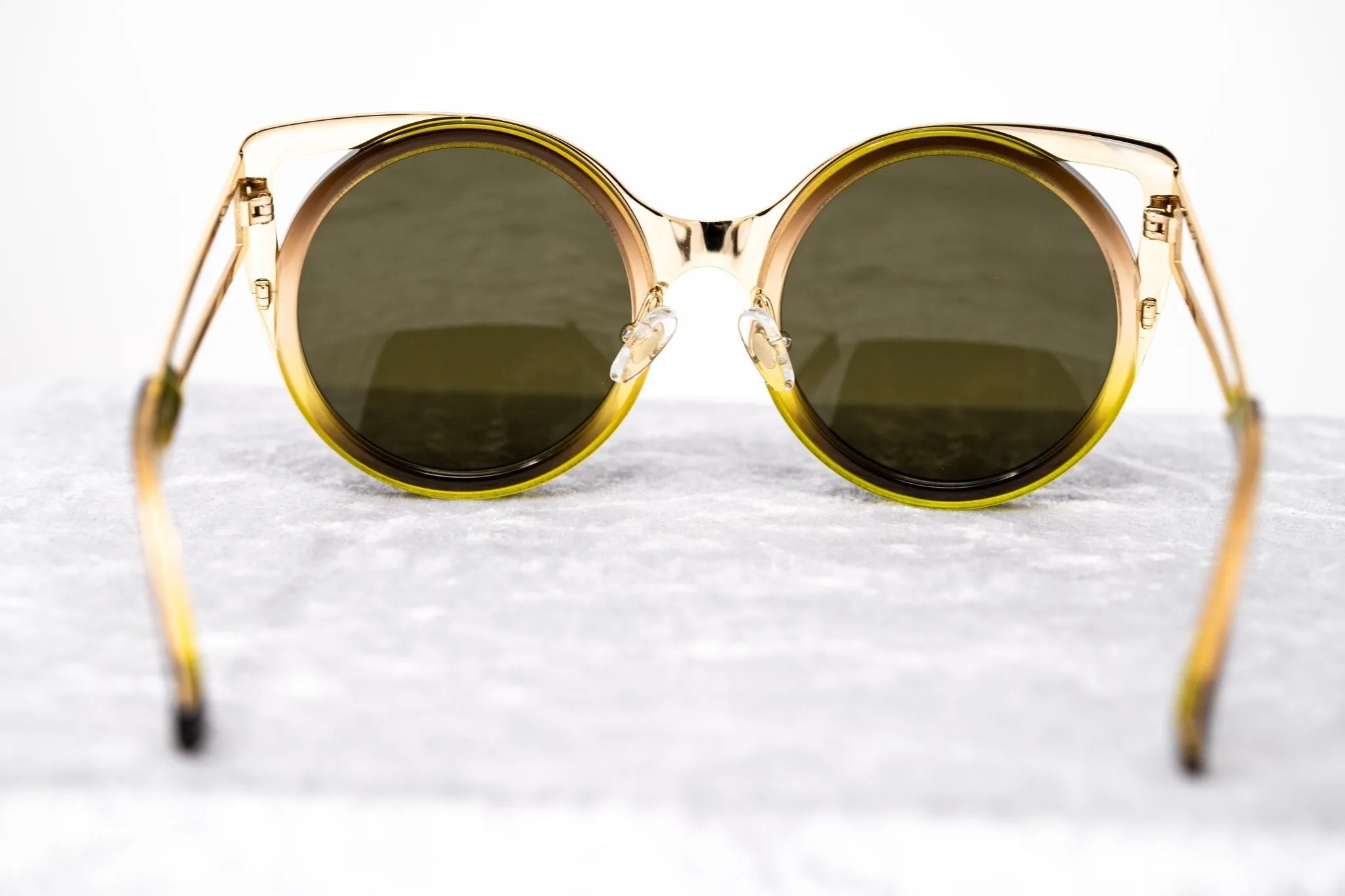 Erdem Ladies Sunglasses Cat Eye Light Gold and Brown EDM4C11SUN