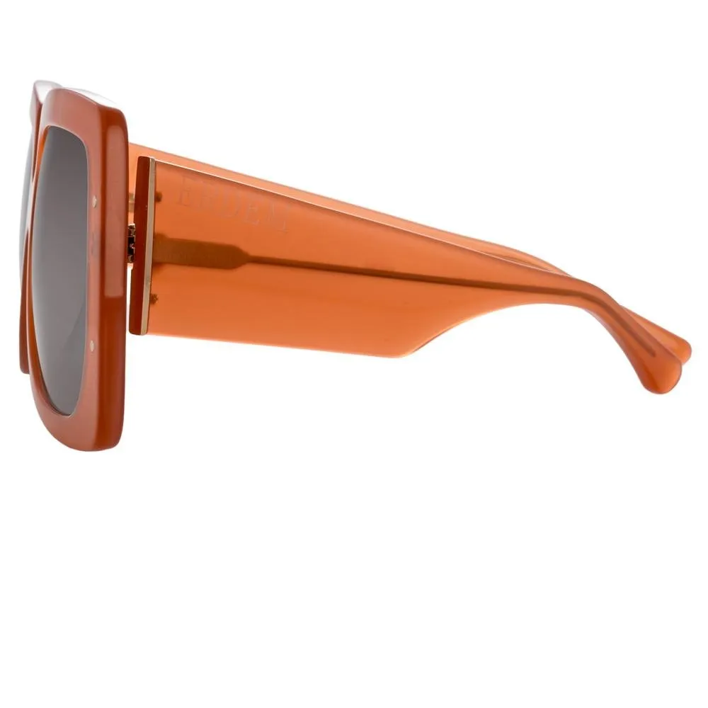 Erdem Ladies Sunglasses Oversized Burnt Orange and Grey