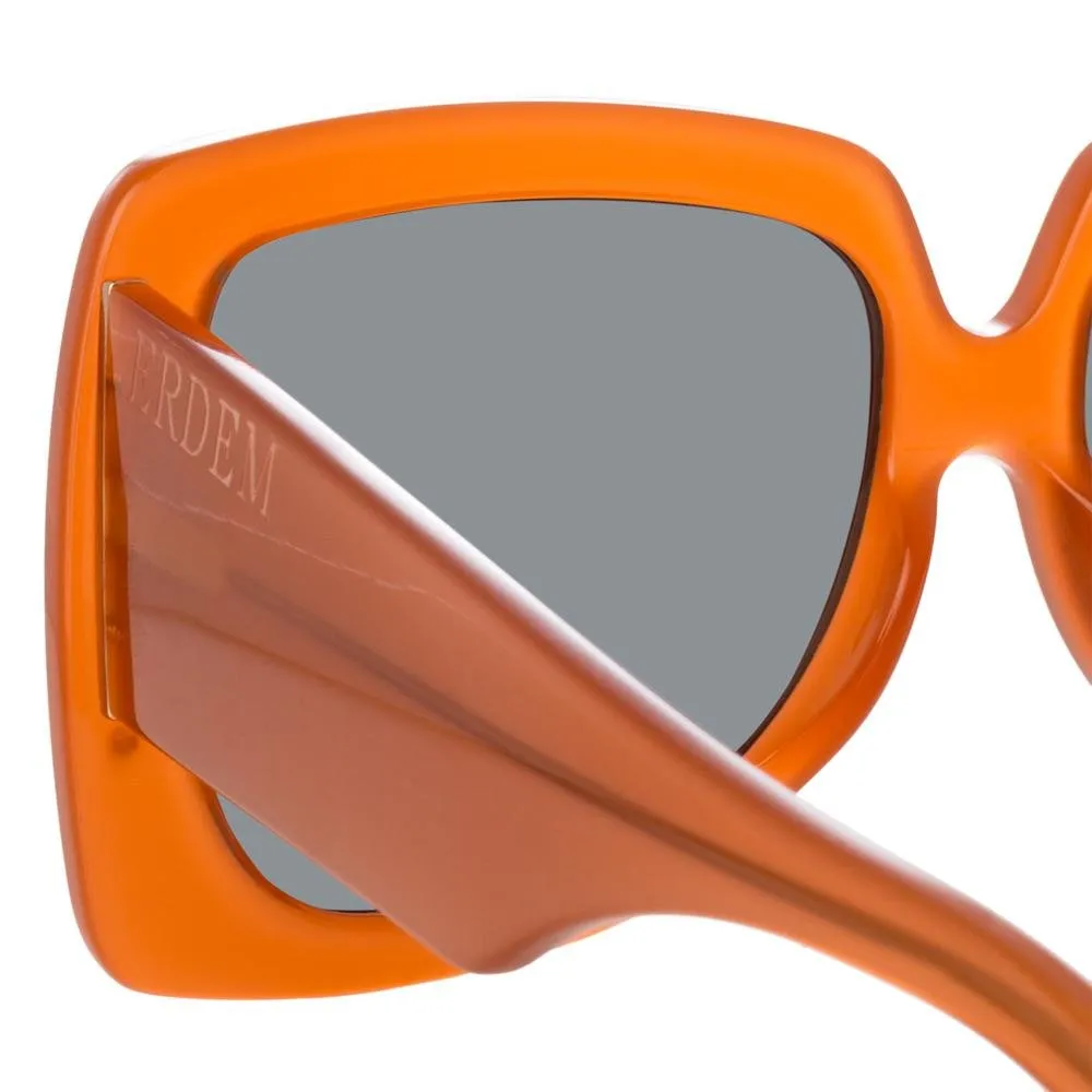 Erdem Ladies Sunglasses Oversized Burnt Orange and Grey