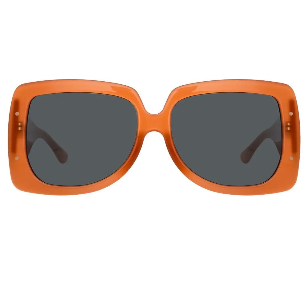 Erdem Ladies Sunglasses Oversized Burnt Orange and Grey