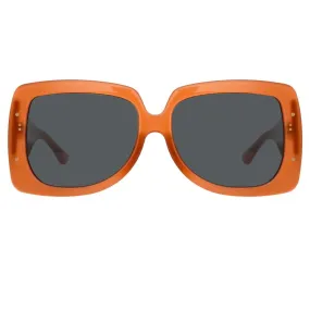 Erdem Ladies Sunglasses Oversized Burnt Orange and Grey