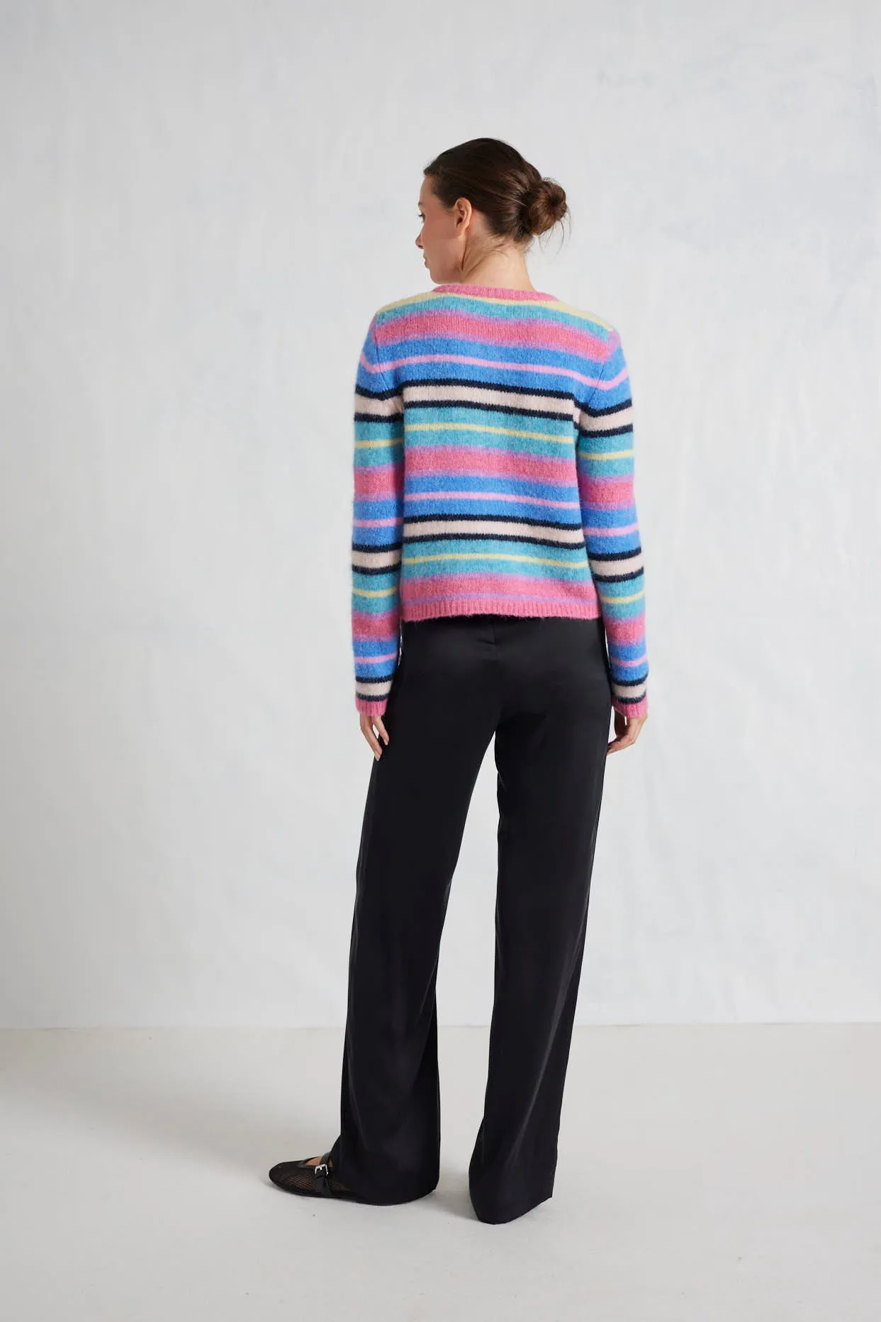 Evie Alpaca Cardigan in Raspberry