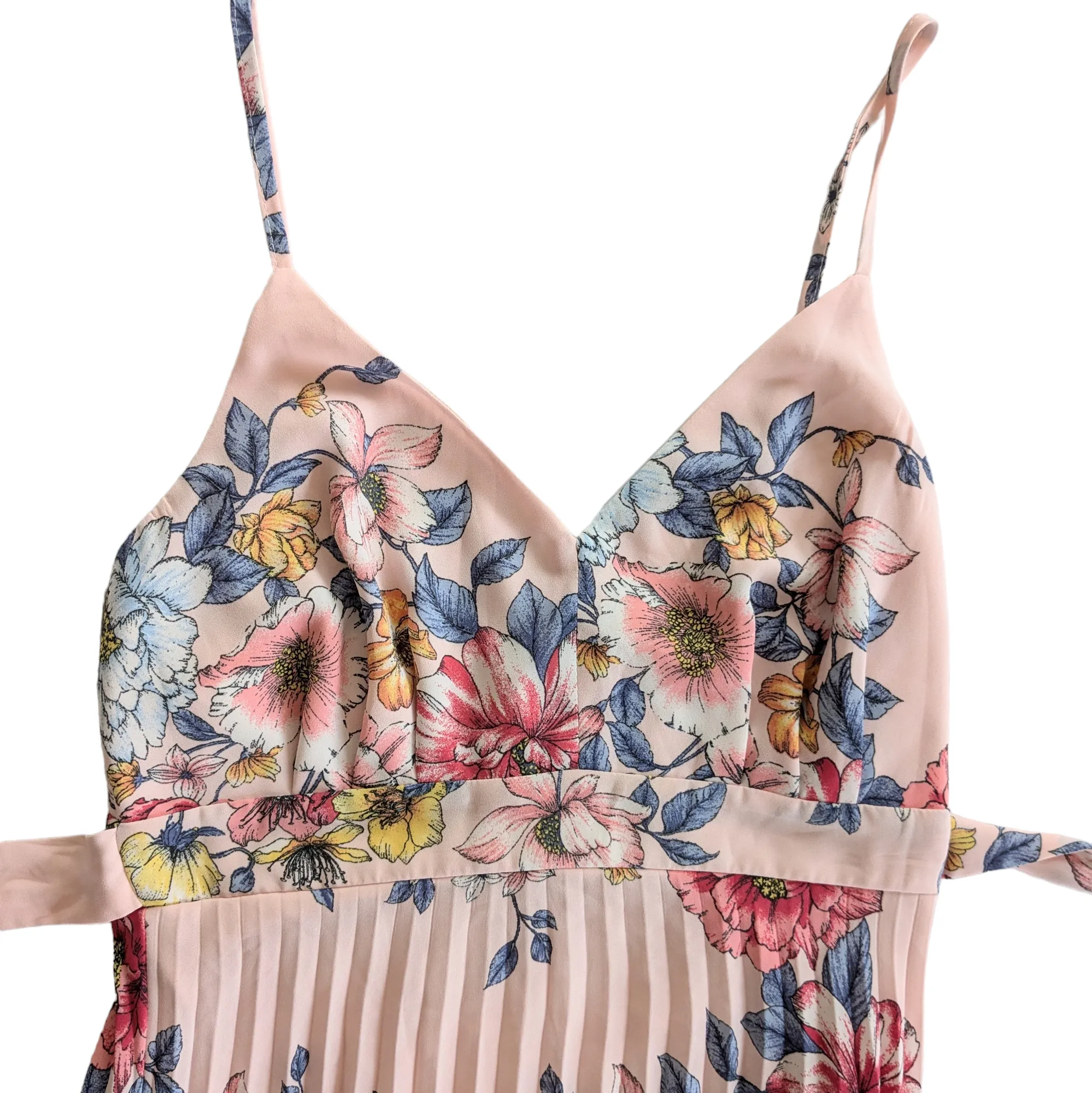 Evolution Pink Floral Maxi Dress Size Medium