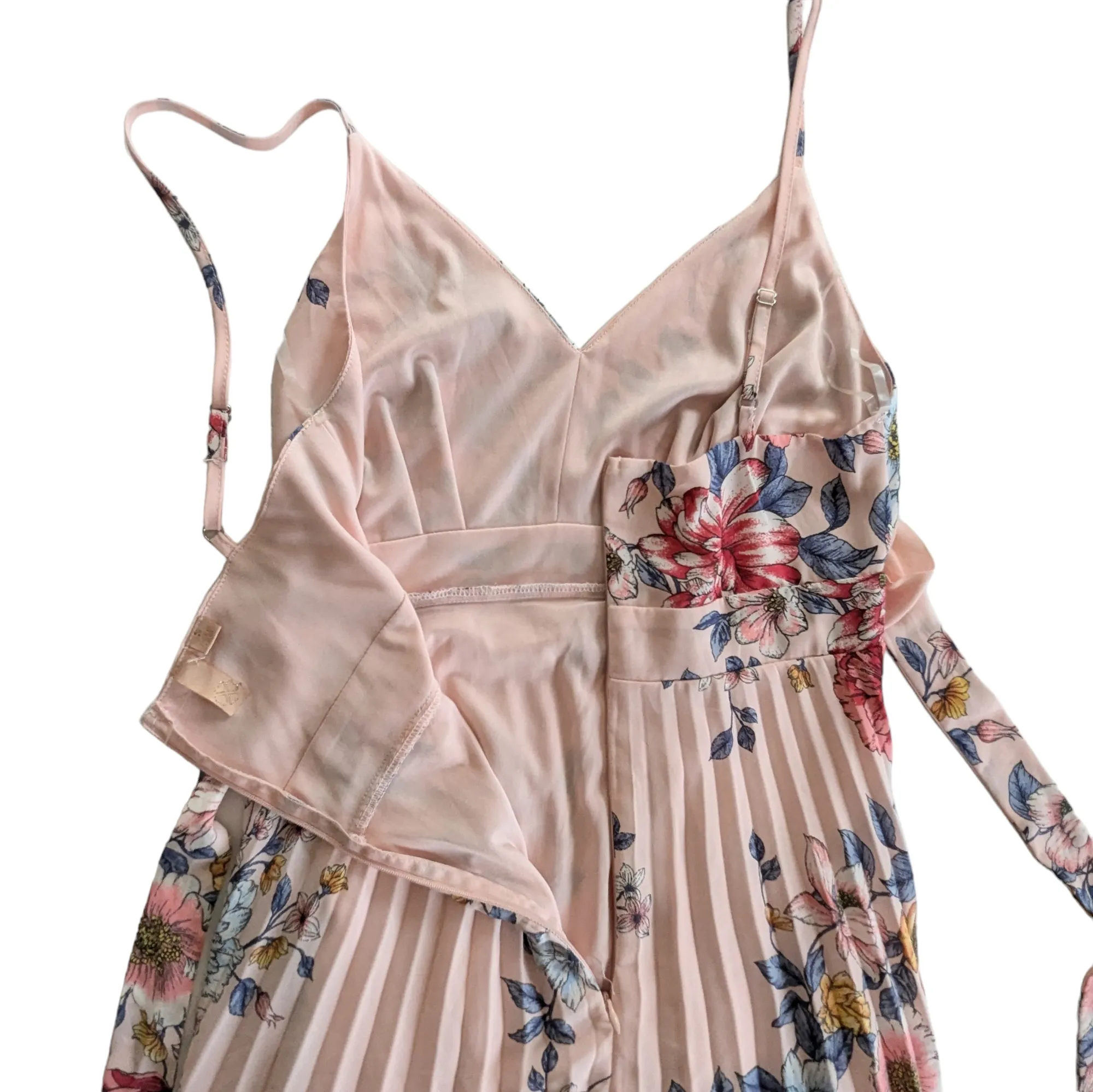 Evolution Pink Floral Maxi Dress Size Medium