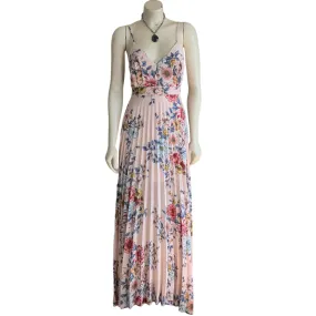 Evolution Pink Floral Maxi Dress Size Medium