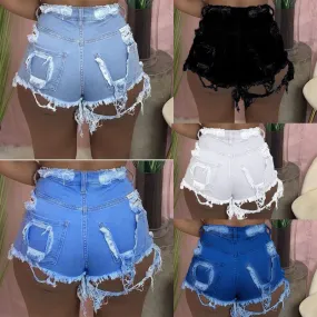 F5122 INS Internet Celebrity Ripped Denim Shorts