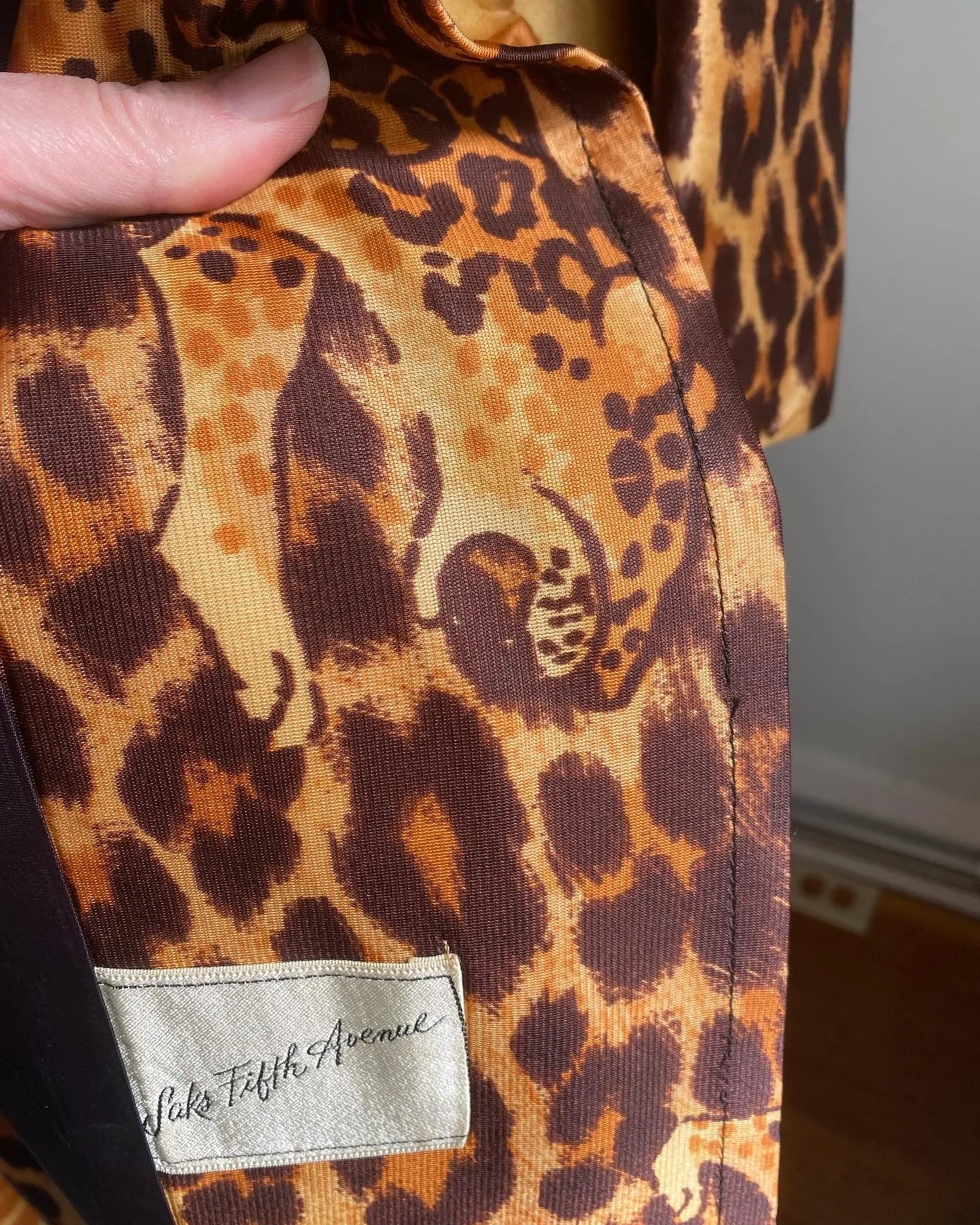Fabulous 1960's Leopard & Tiger Print Fall Coat From Saks / Medium