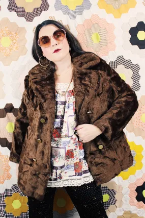 Faux Fur Pea Coat