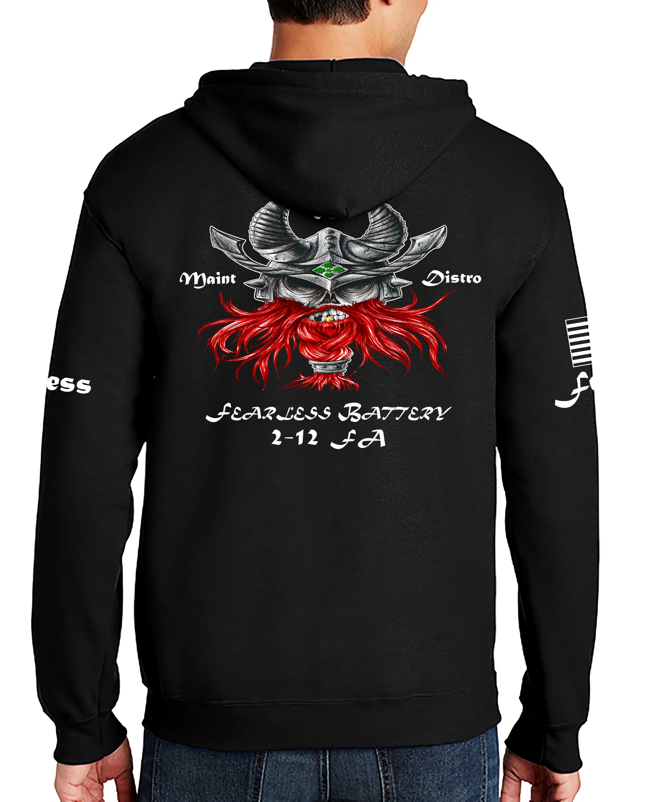 Fearless Full Zipper Hoodie Sweatshirt. This sweatshirt is NOT approved for PT.