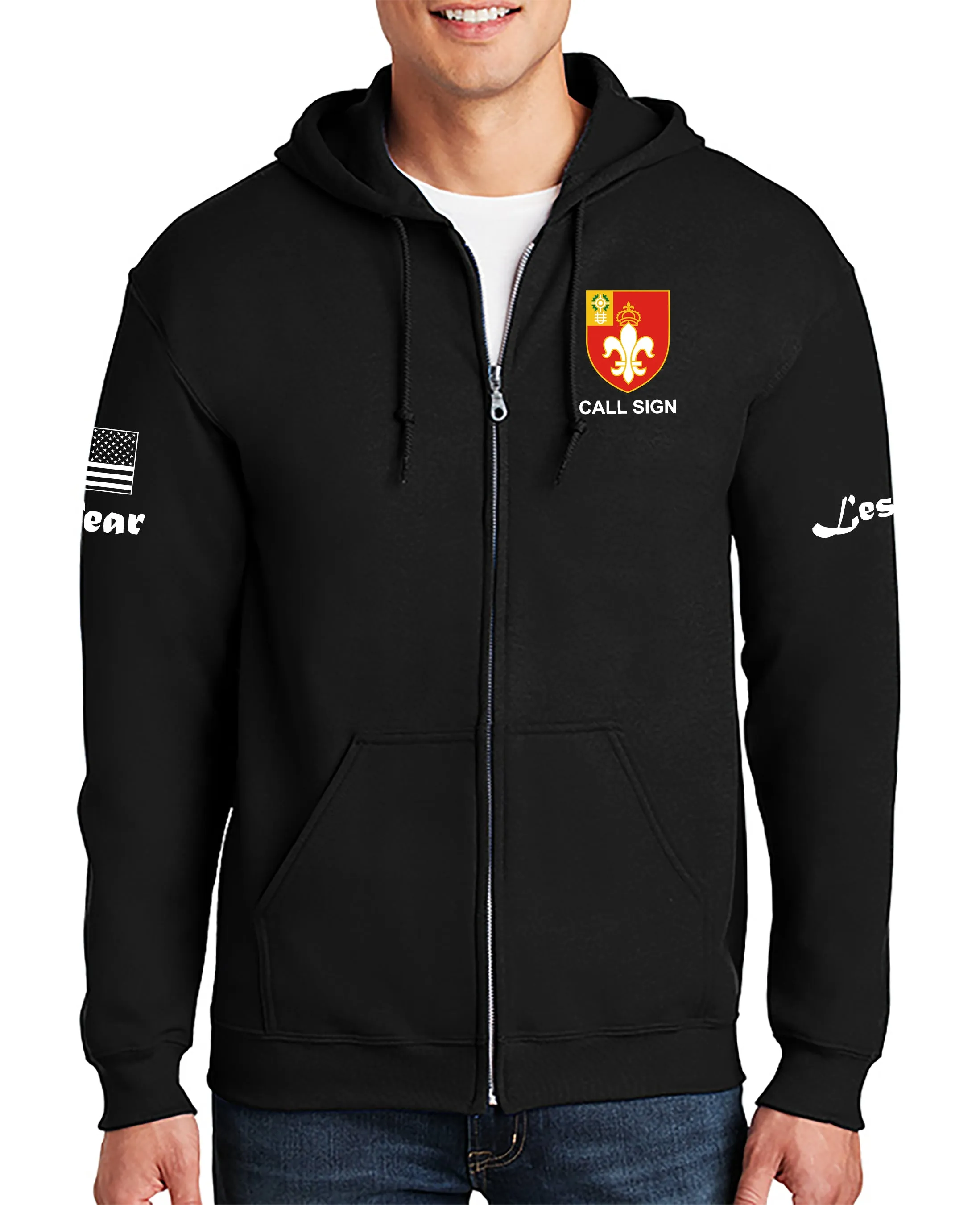 Fearless Full Zipper Hoodie Sweatshirt. This sweatshirt is NOT approved for PT.