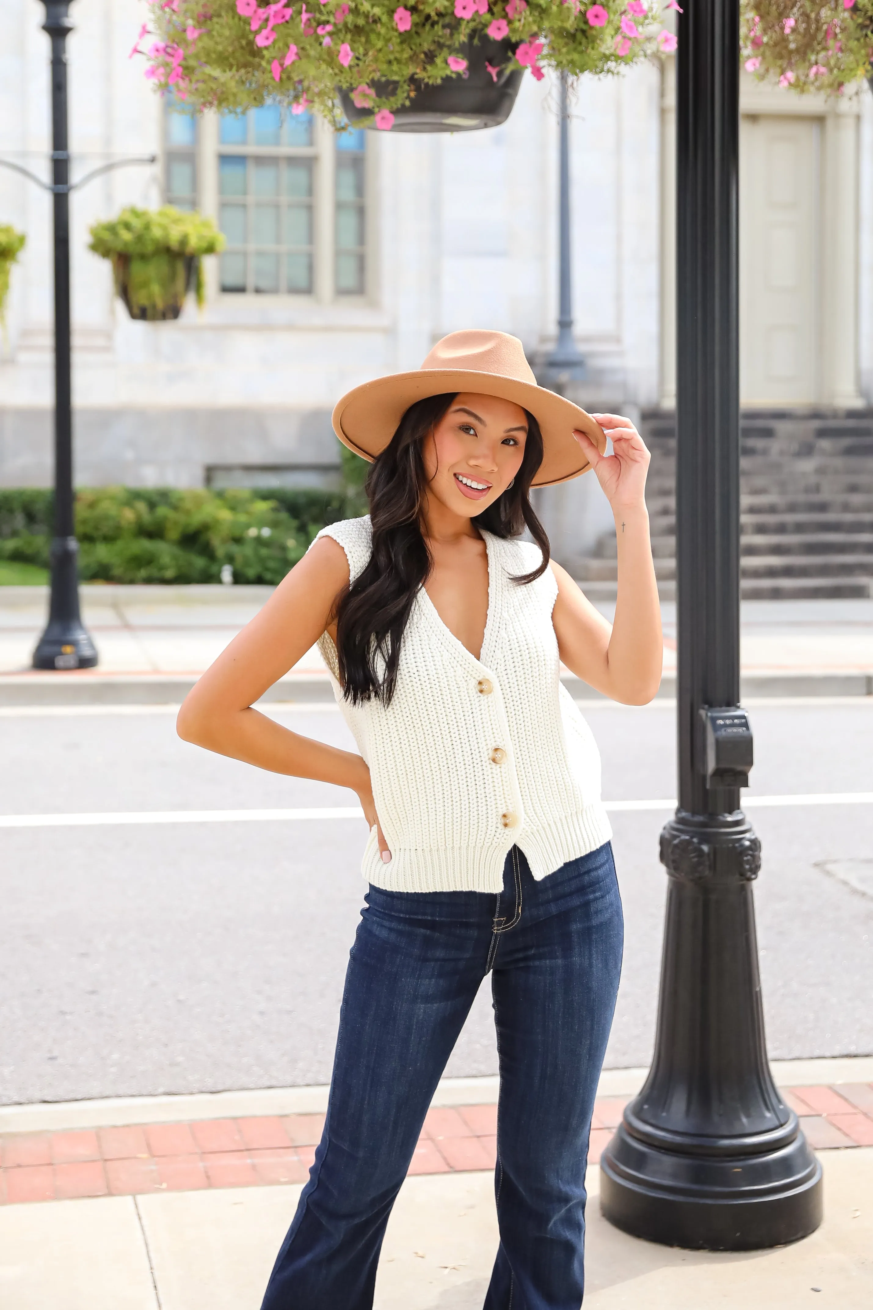 FINAL SALE - Cozy Guarantee Ivory Sweater Vest