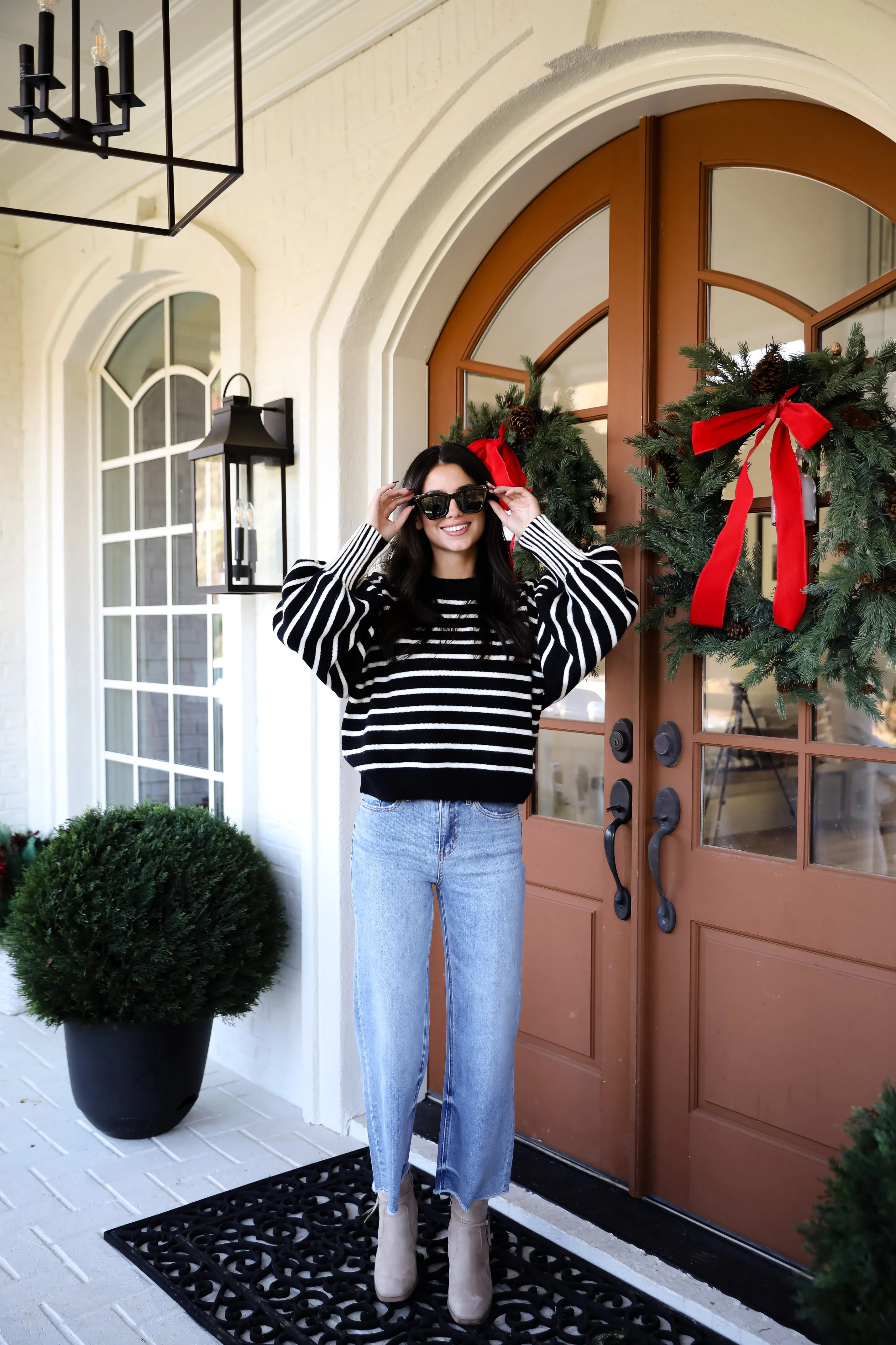 FINAL SALE - Popular Pick Black Striped Sweater