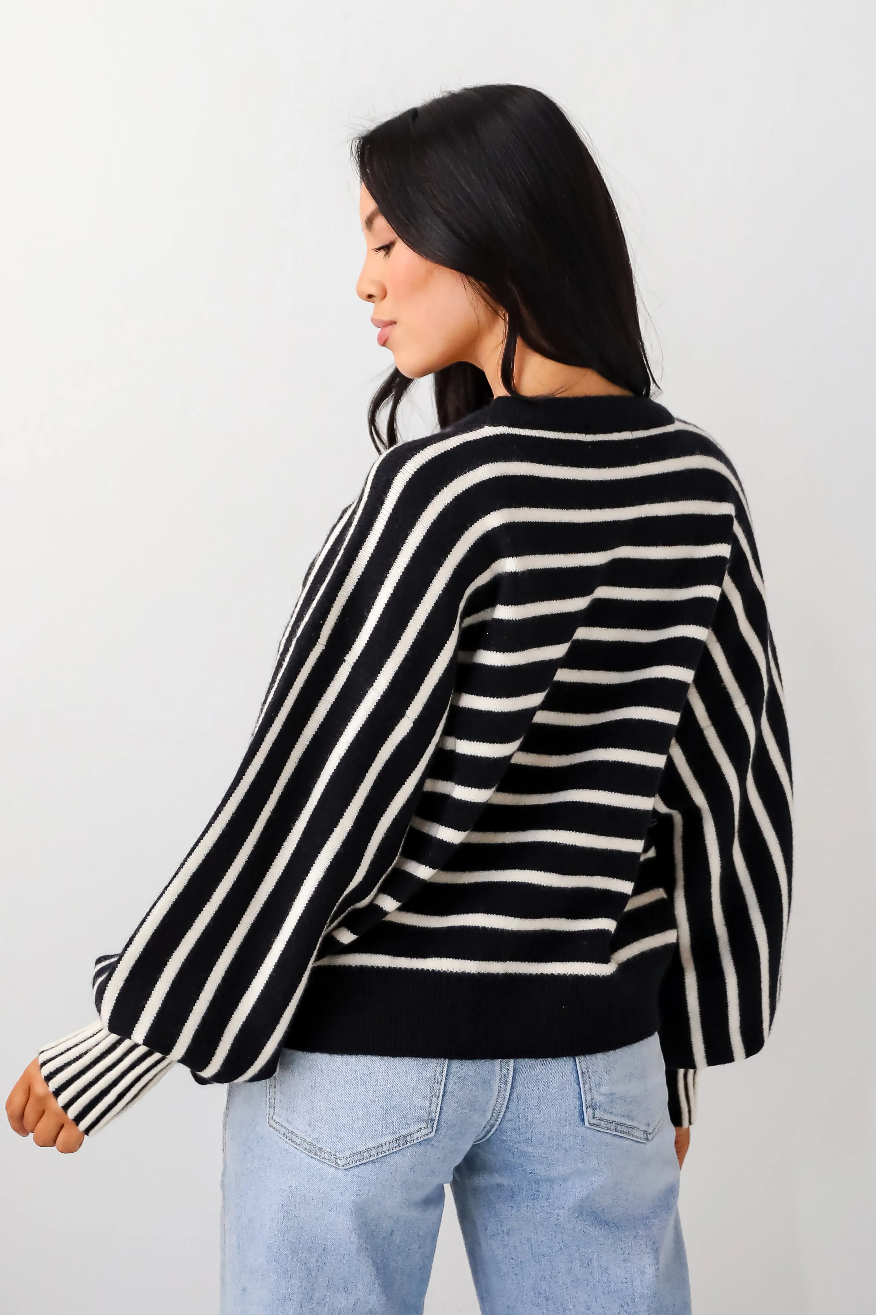 FINAL SALE - Popular Pick Black Striped Sweater