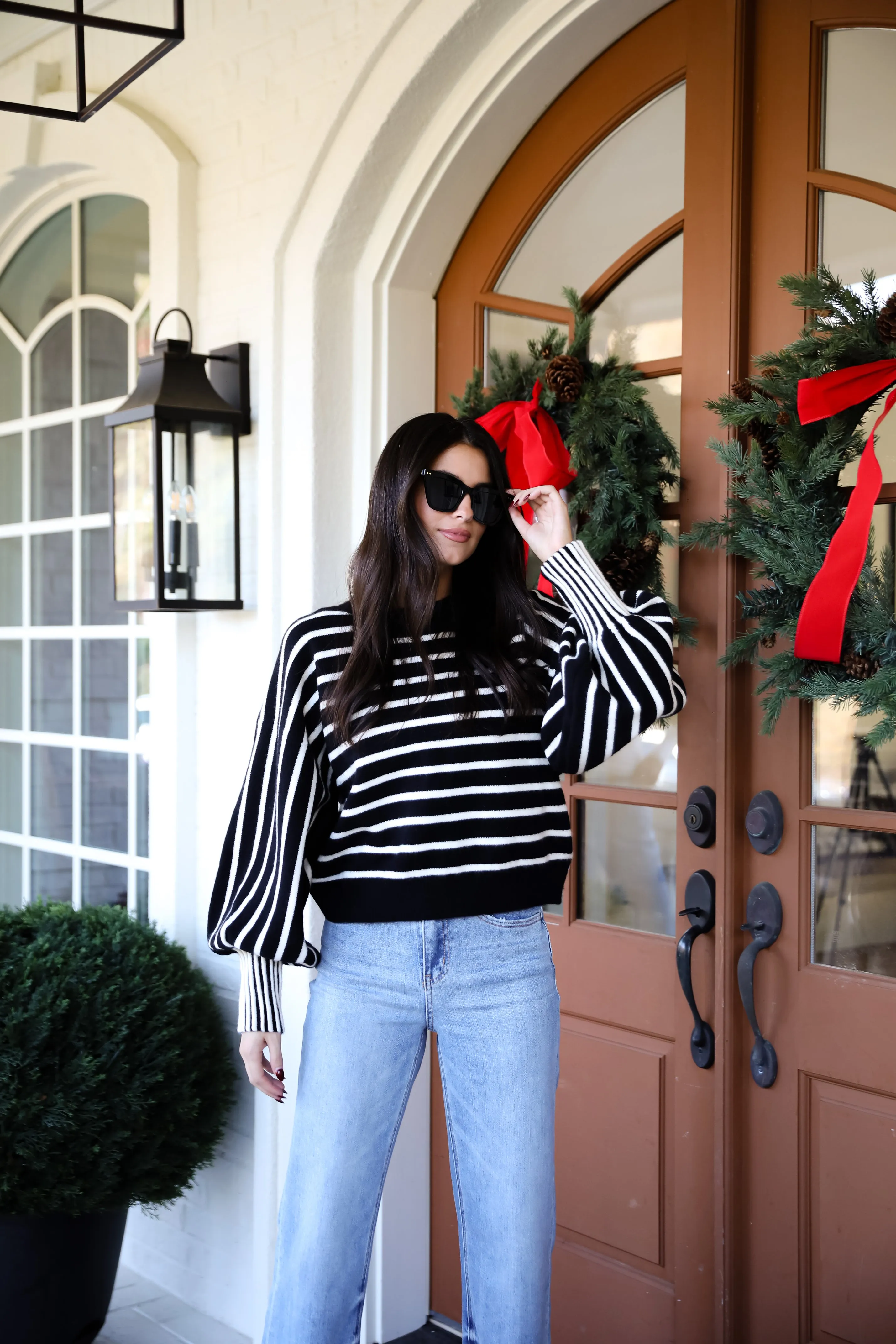 FINAL SALE - Popular Pick Black Striped Sweater
